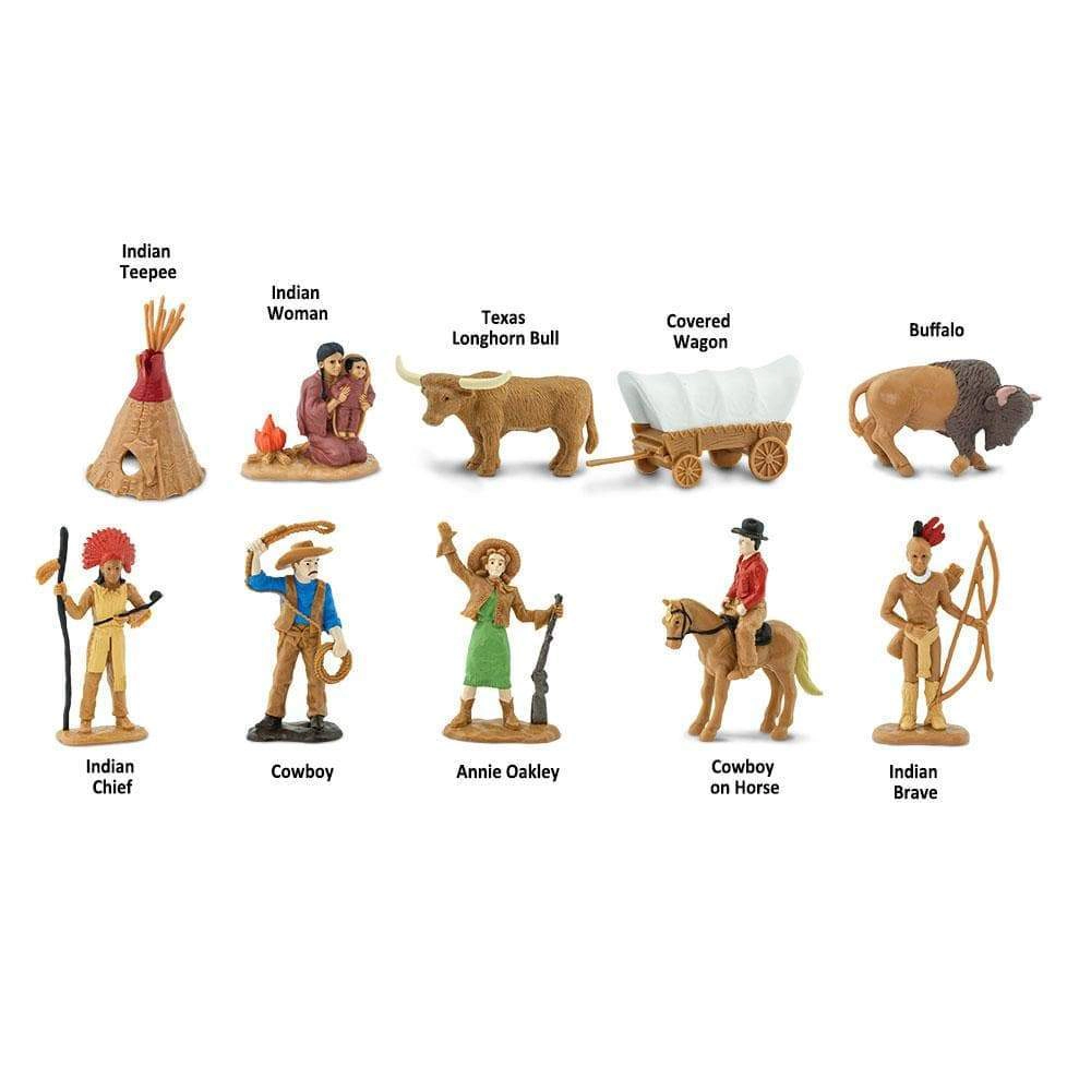 Safari Ltd. - Wild West TOOB - contains 10 Mini Figurines