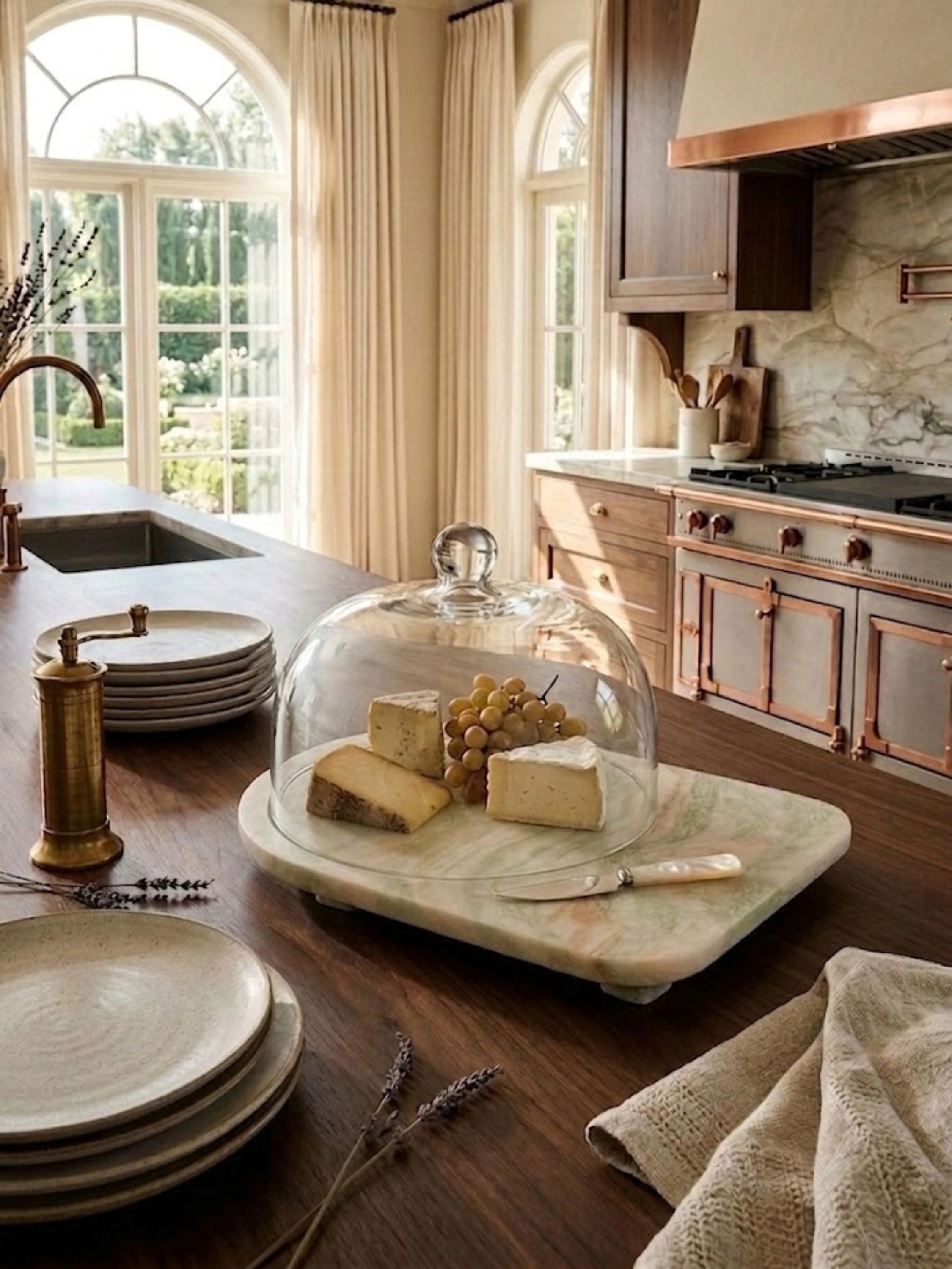 GAURI KOHLI Moonlight Serving Board with Cloche