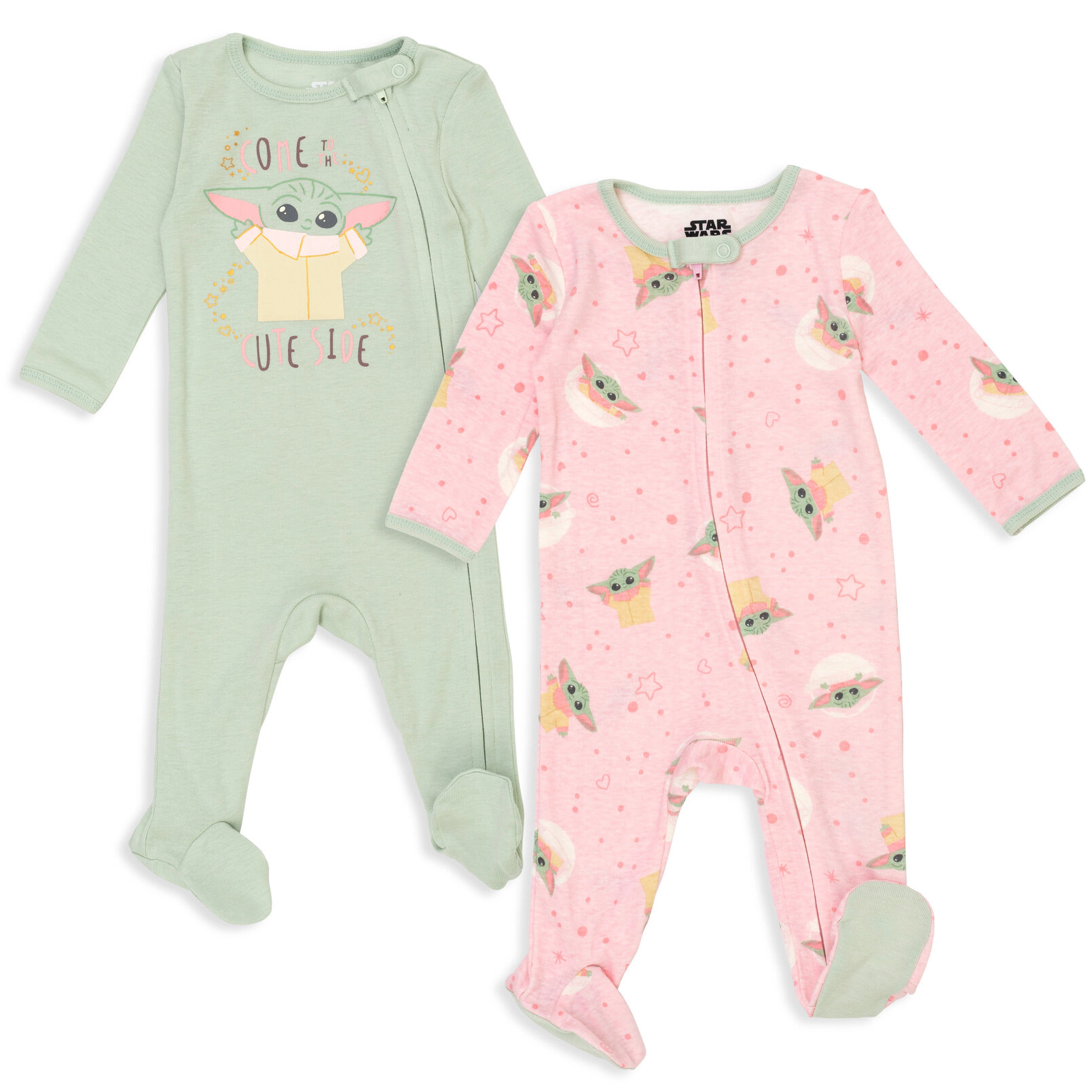Star Wars The Mandalorian Grogu Baby 2-Pack Footed One Piece Sleep N' Play