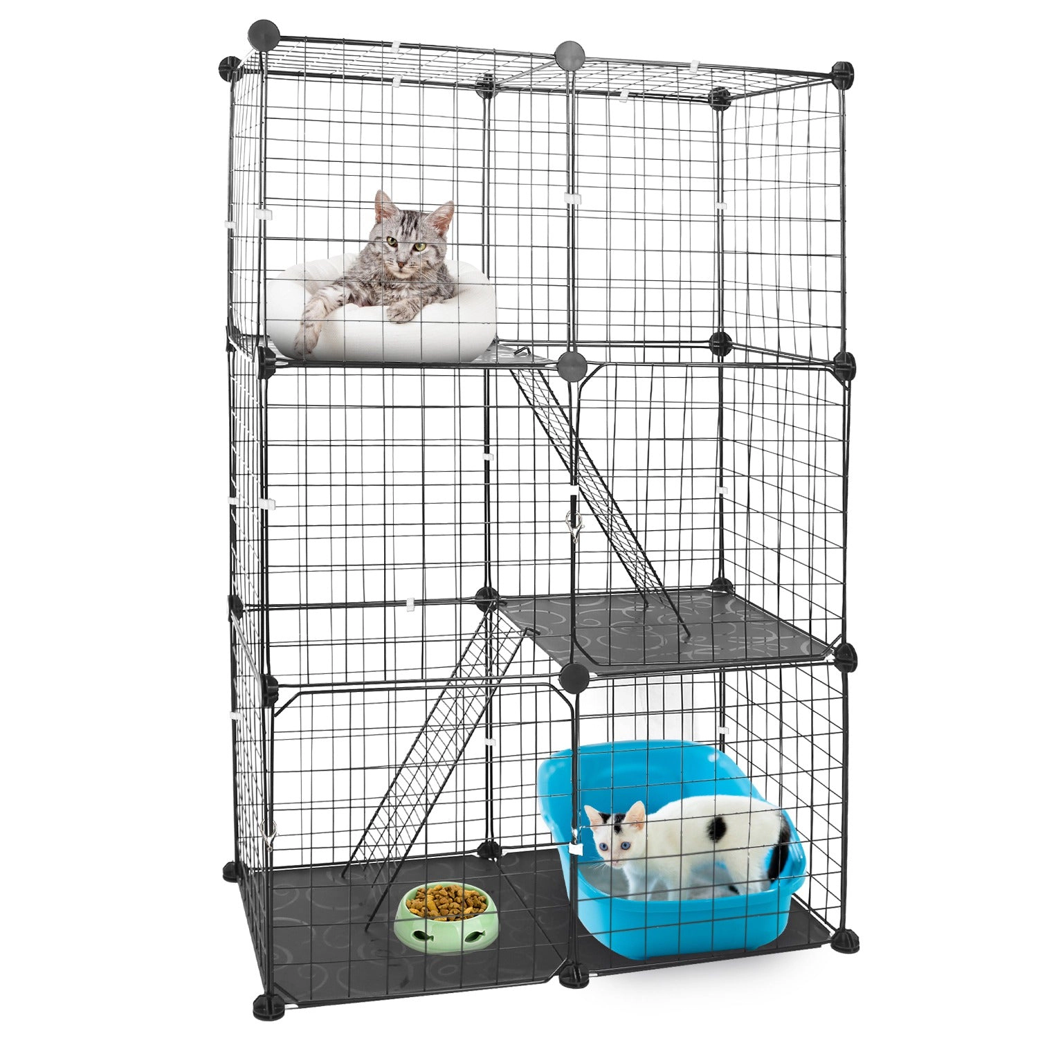 GBruno 3-Tier Metal Cat Playpen Cage
