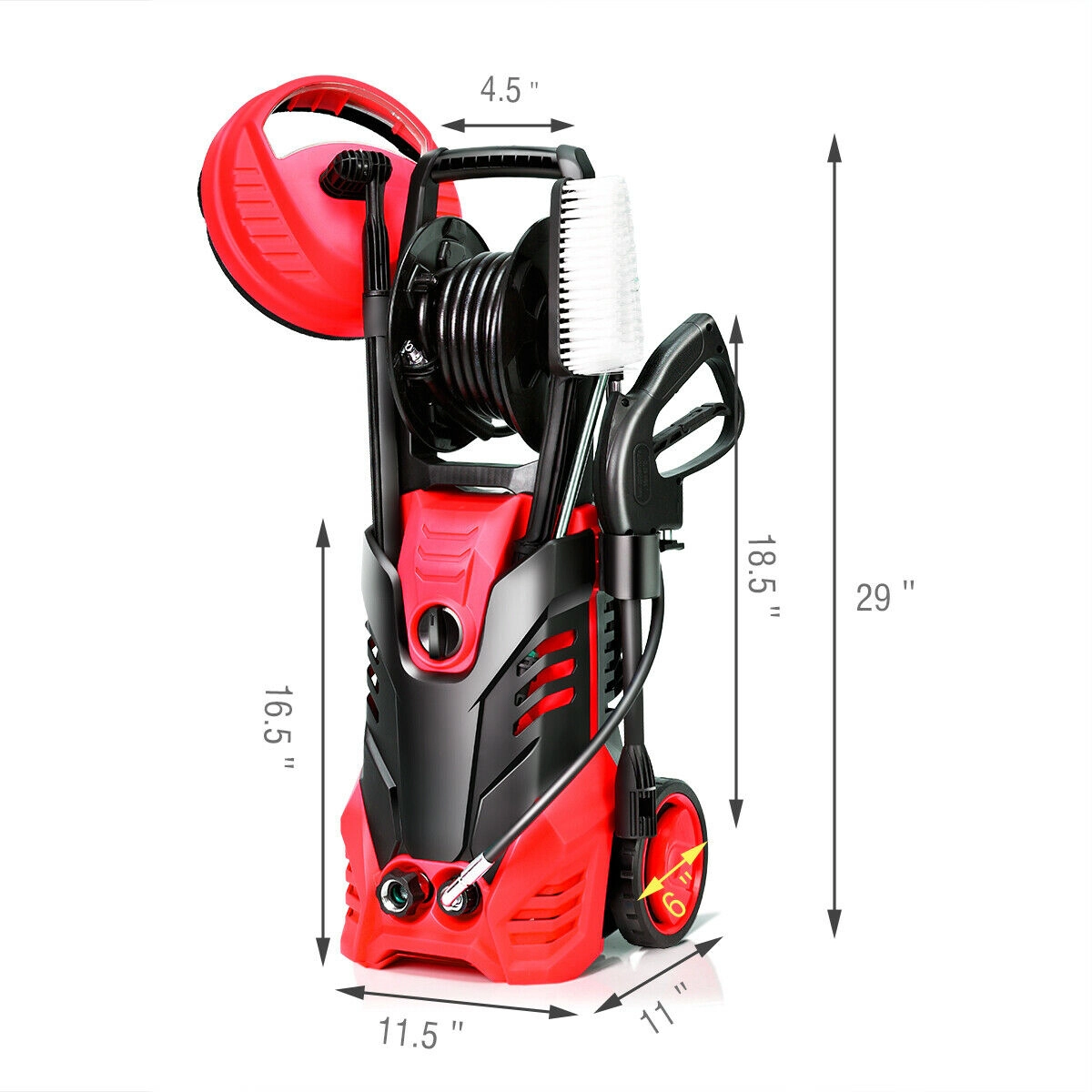 LJG 3000 PSI Electric High Pressure Washer with Patio Cleaner