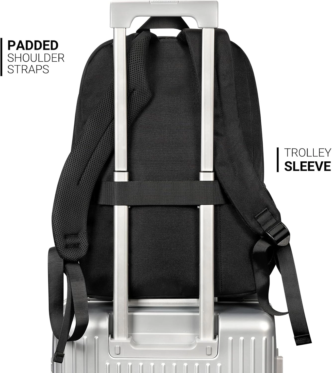 Clear Skye Unisex Water-Resistant Black School Backpack
