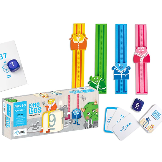 Chalk & Chuckles Long Legs Math Learning Game - 2-4 Players
