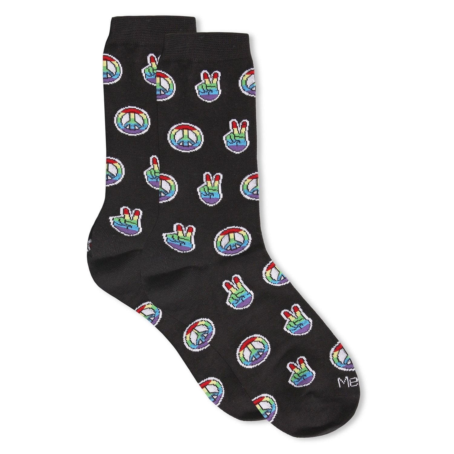 MeMoi Peace Out Bamboo Blend Crew Socks