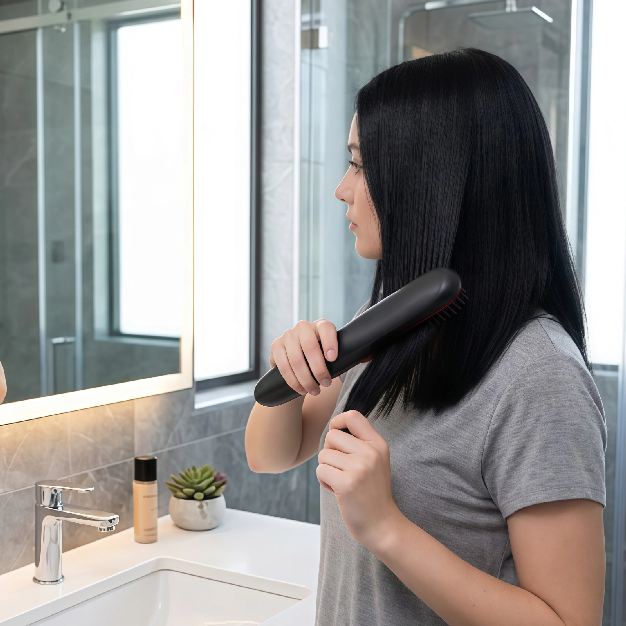 Pursonic Women’s Modern Velvet Cordless Heated Hair Straightener