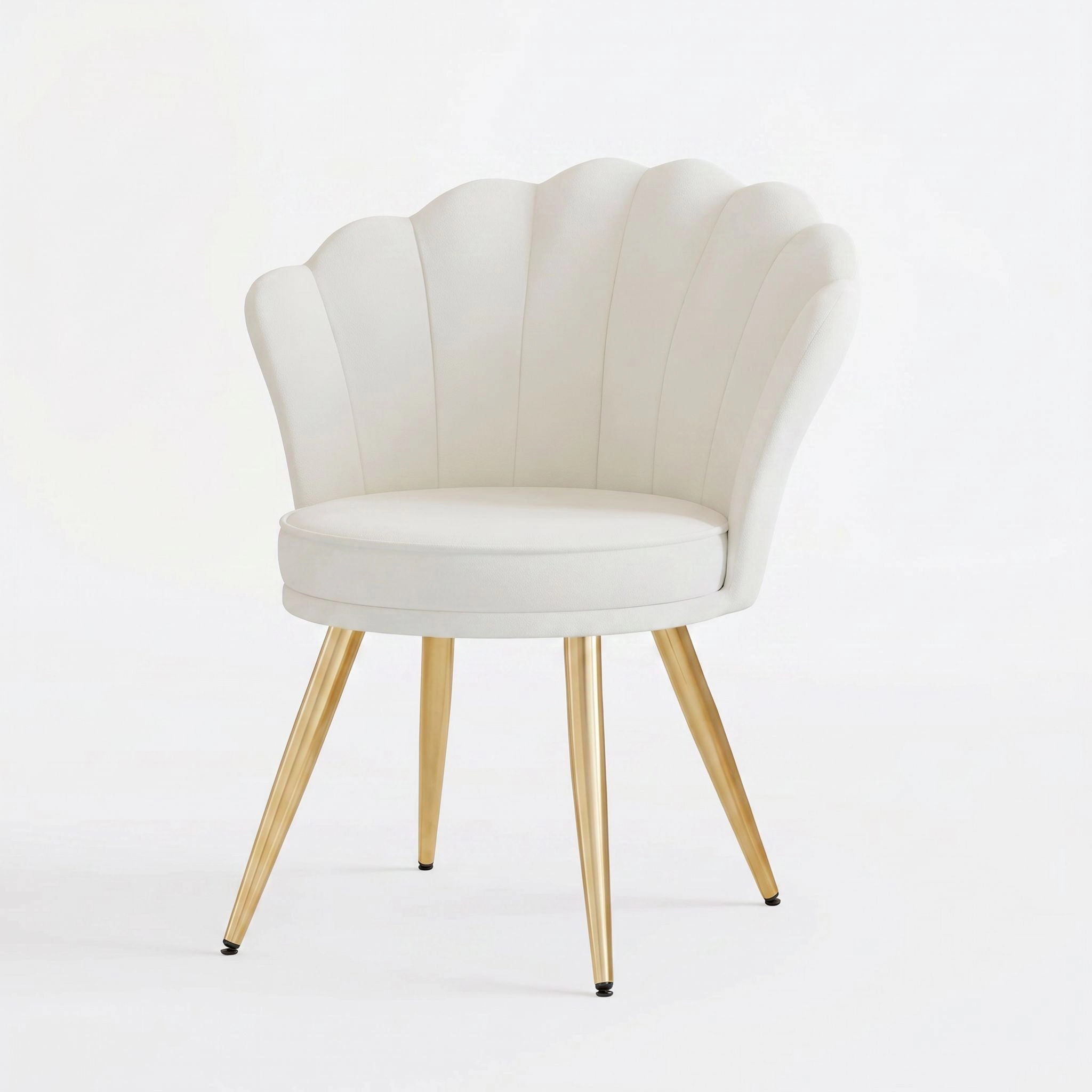Envelor Velvet Swivel Chair with Gold Metal Legs