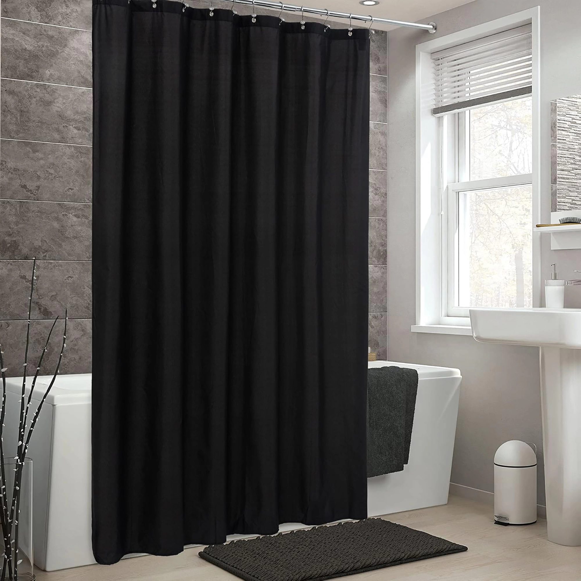 Evideco French Home Goods Extra-Long Shower Curtain Liner  - Waterproof PEVA with Rust-Resistant Grommets