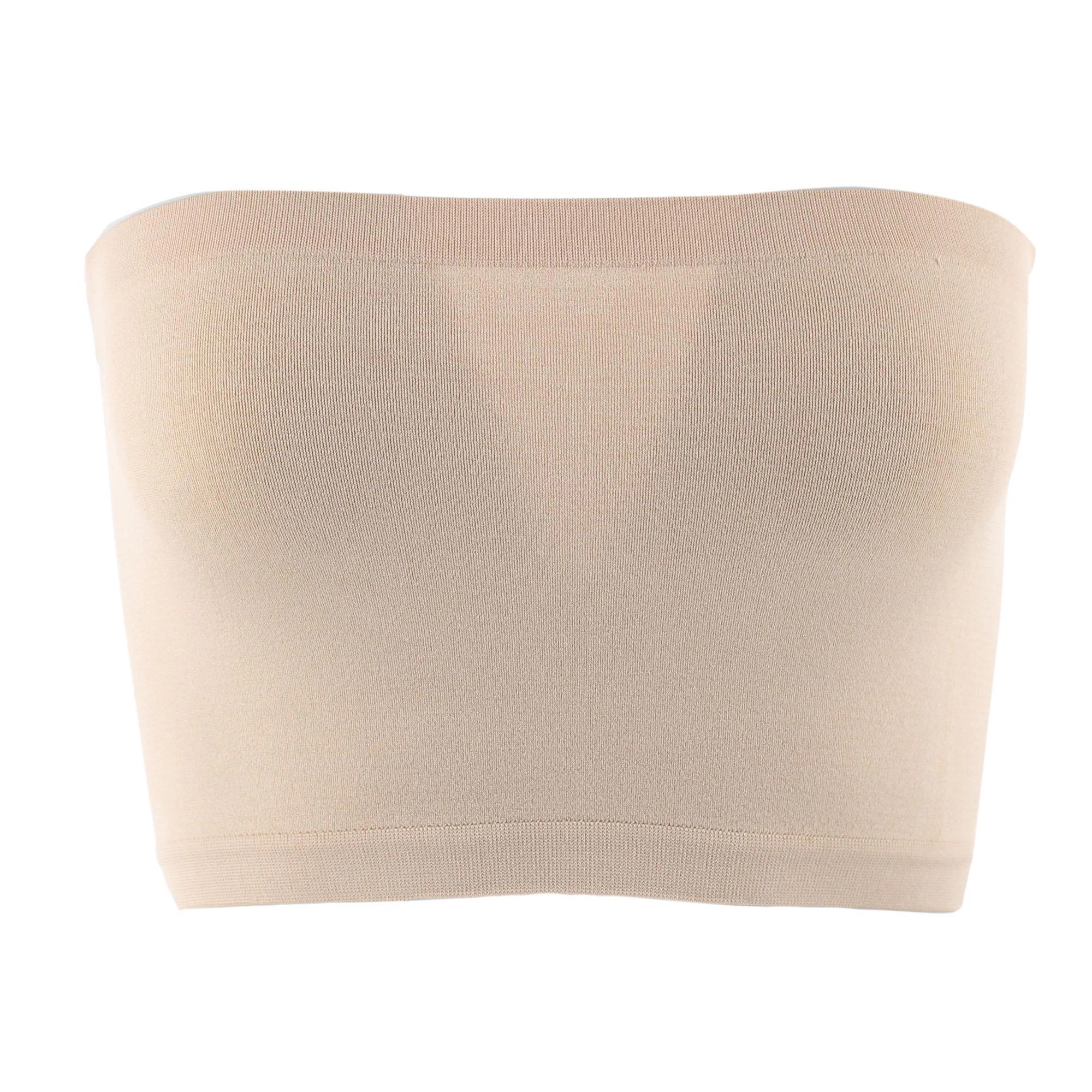 Mamia Women's Seamless No Pad Tube Bra (6 Pack)