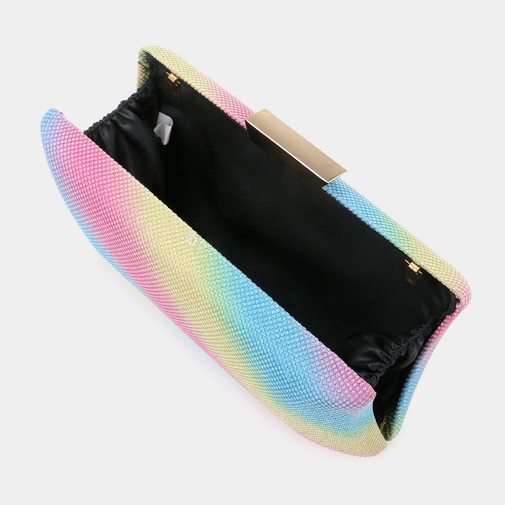 Fashnzfab Glittered Rectangle Evening Clutch / Crossbody Bag