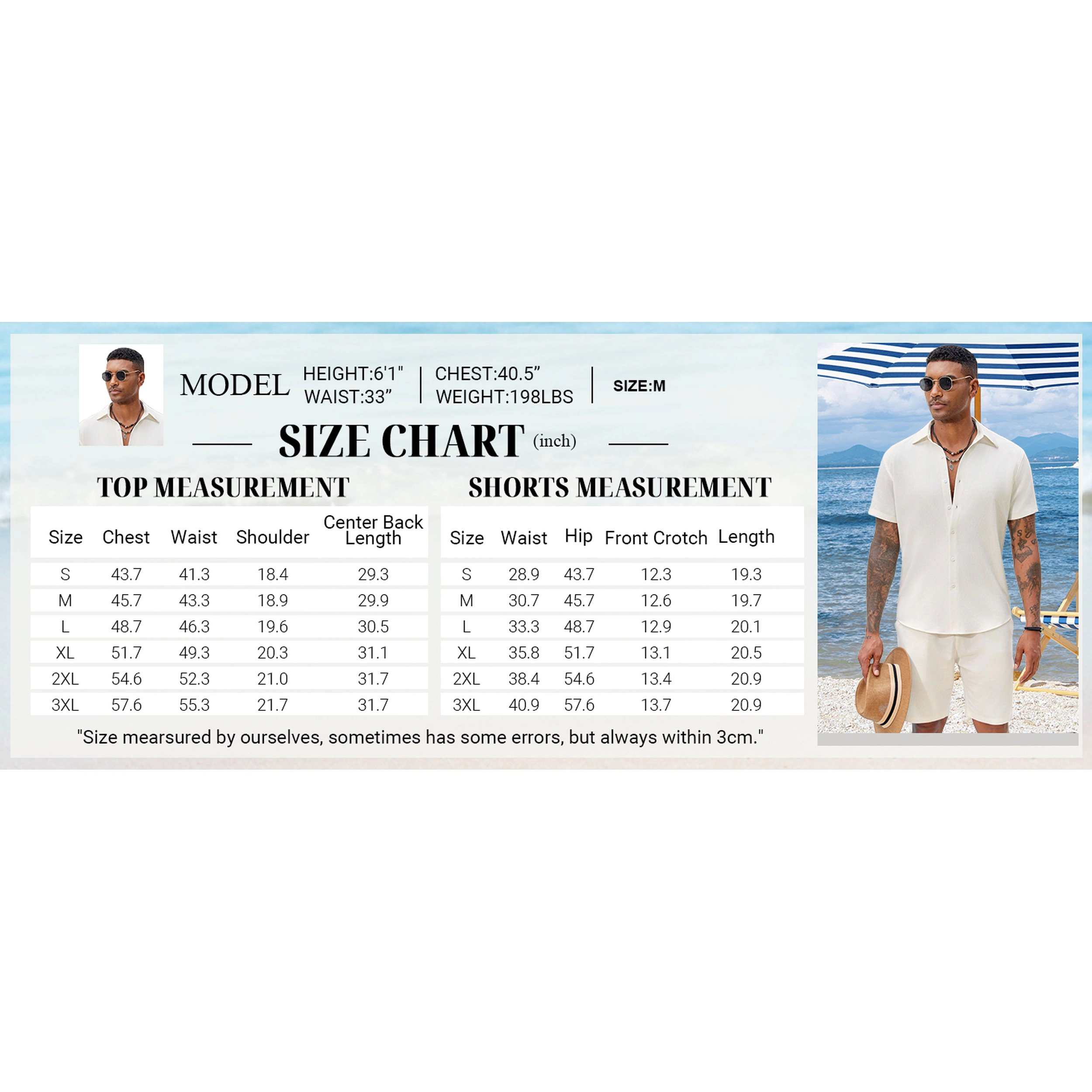 COOFANDY Mens  Short Sleeve Button Down Shirt Shorts Set Casual Beach Outfits