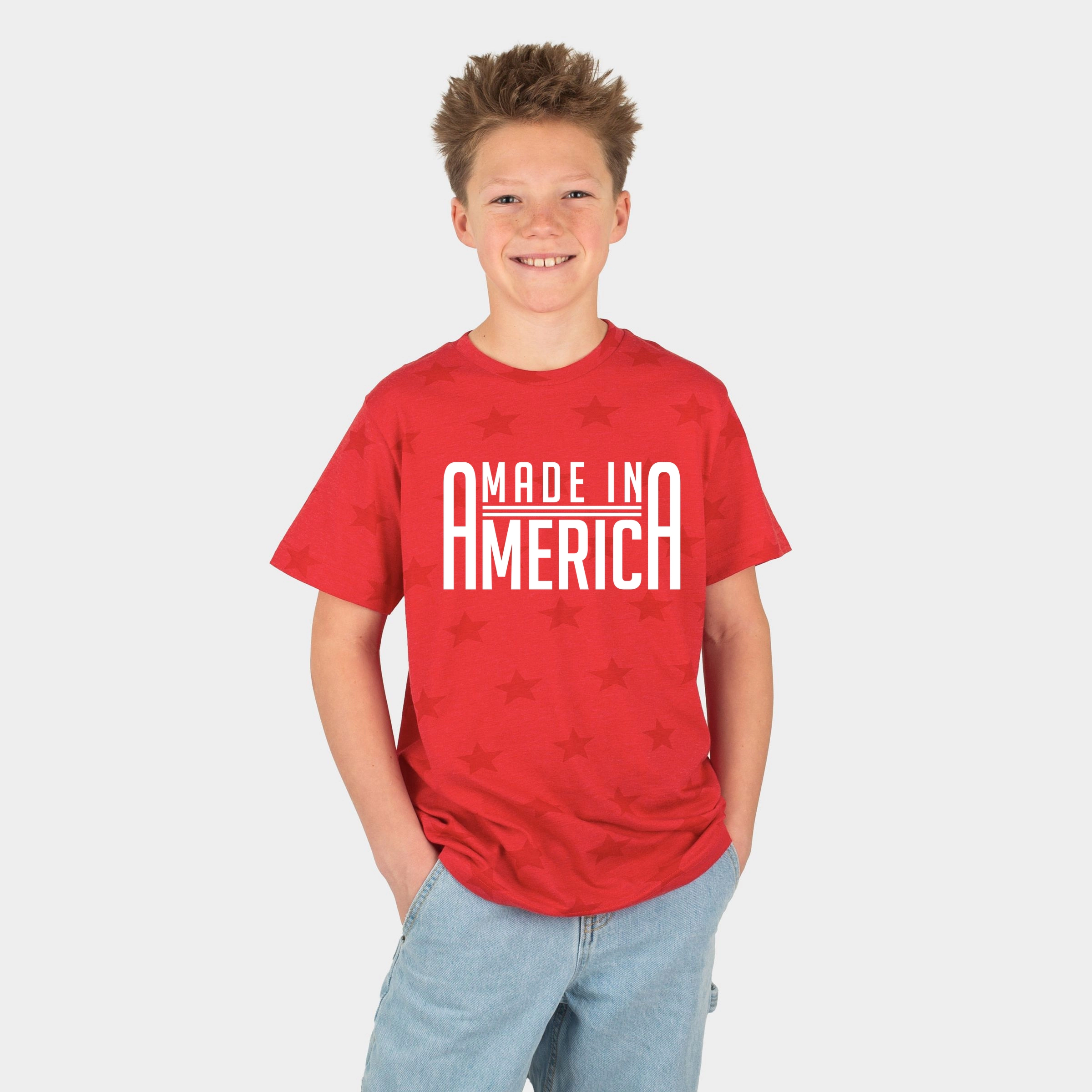 The Juniper Shop - Made America Rounded Youth Short Sleeve Star Tee
