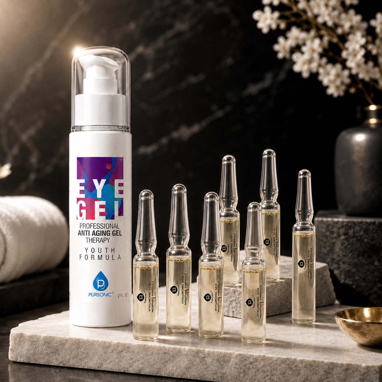 Pursonic Unisex Ultimate Skincare Ampoule & Eye Gel Set