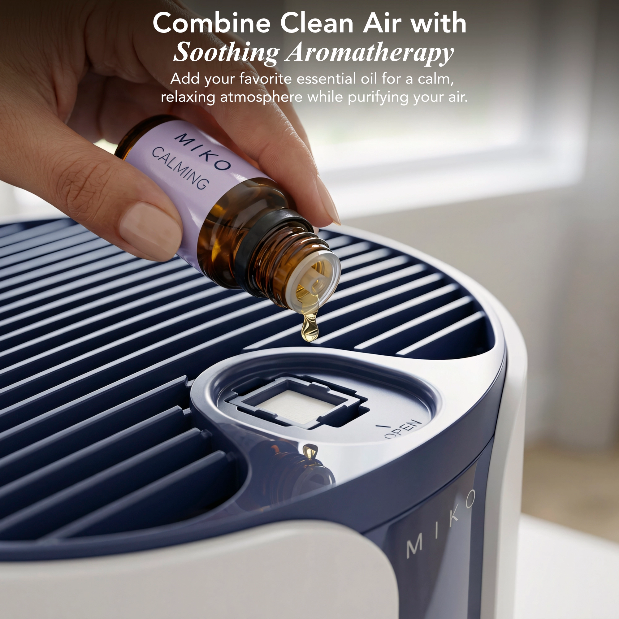 Miko ibuki HEPA Smart Air Purifier For Home with Essential Oil Diffuser 925 sqft