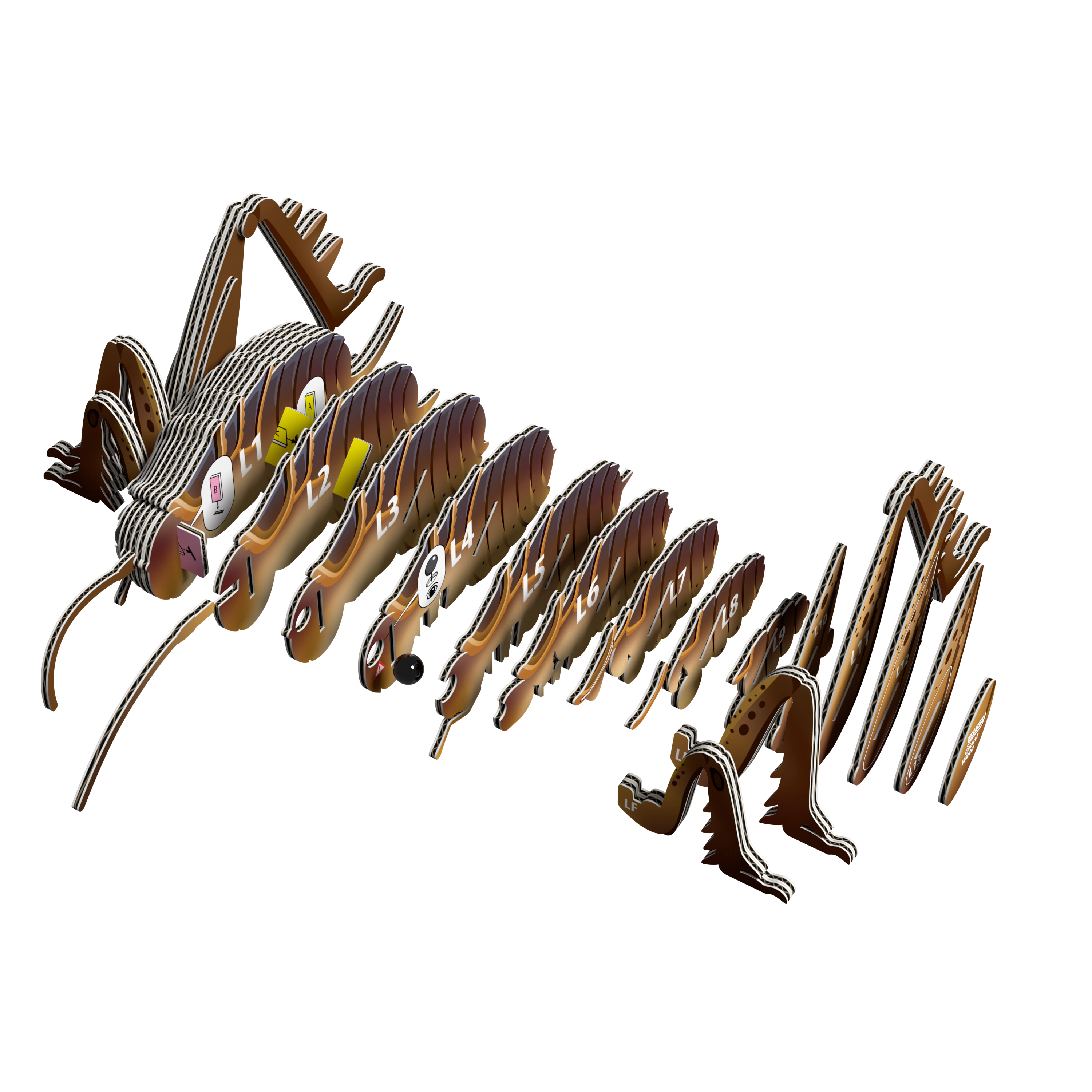 EUGY Giant Weta 3D Puzzle - contains 42 puzzle pieces
