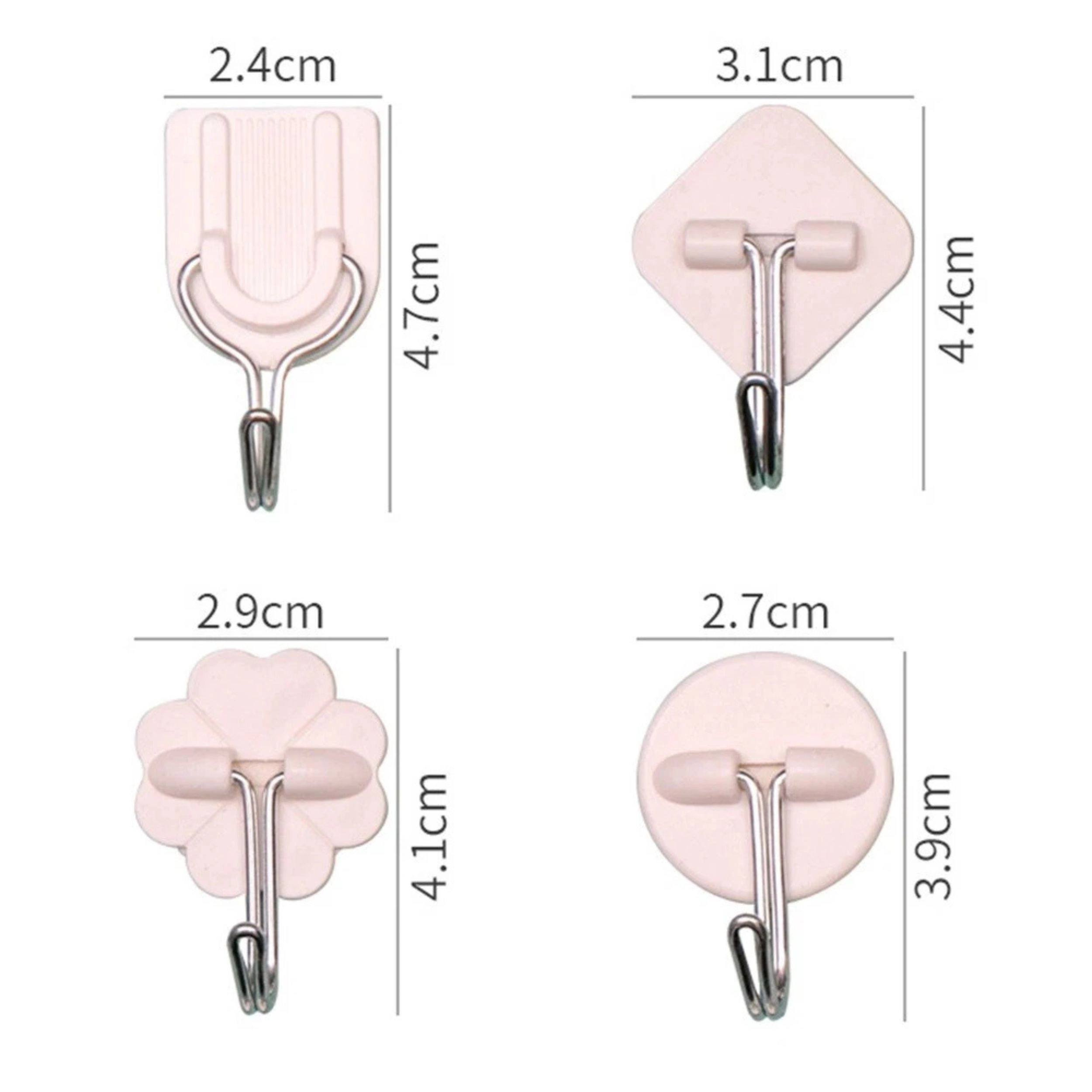 Home Collection Pack of 24 Heavy Duty Self Adhesive Wall Hooks No Drill Hangers