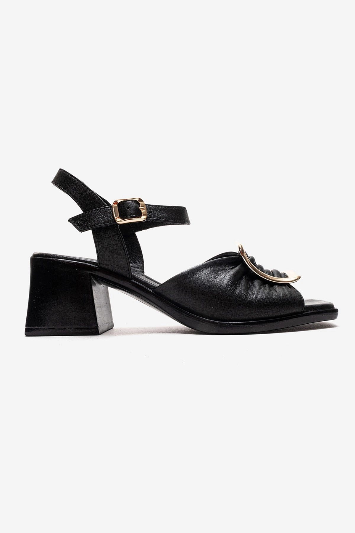 Forever & Always Womens Asha Leather Block Heel Sandal