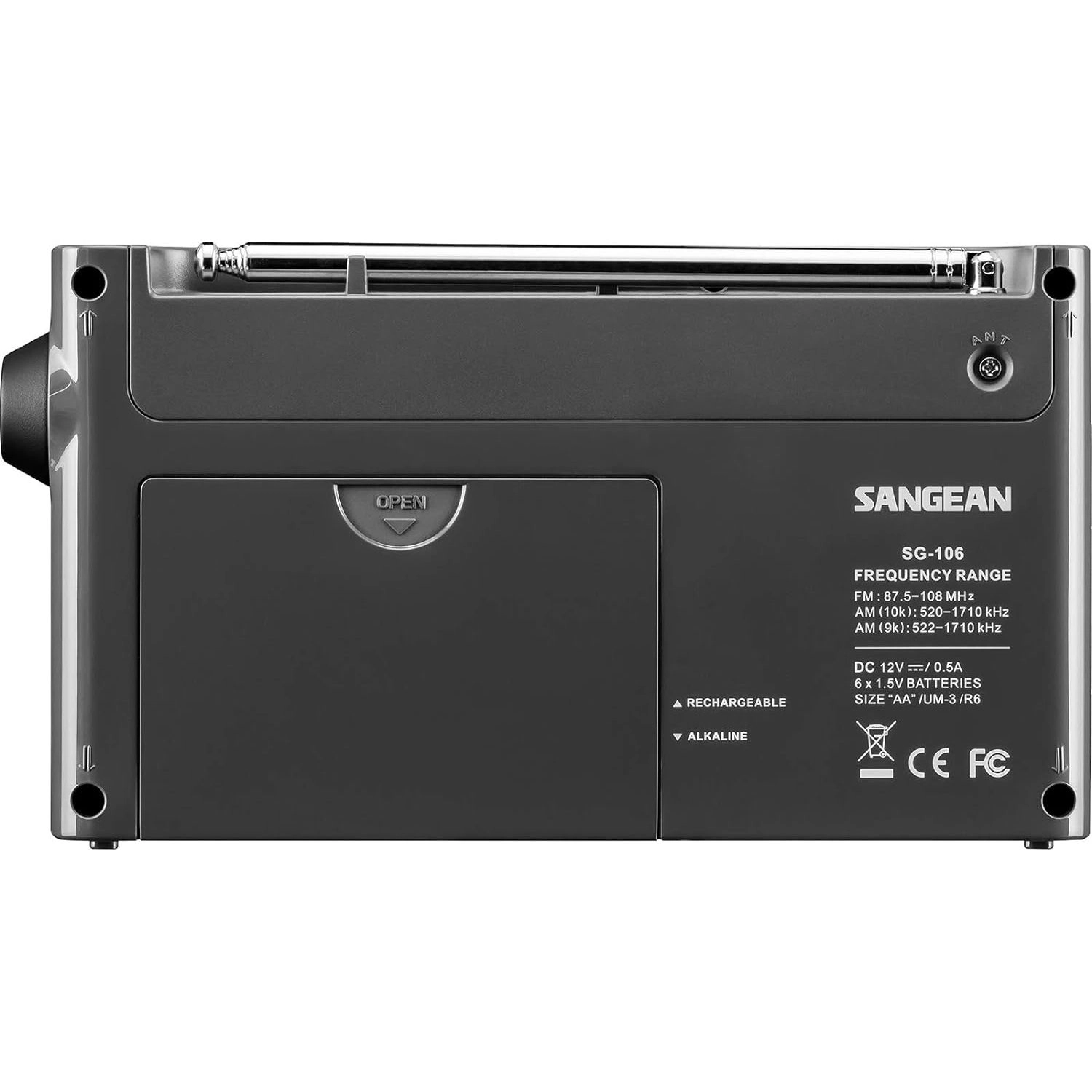 SANGEAN SG-106 Portable AM/FM Radio with Digital Tuning and Enhanced Audio Performance