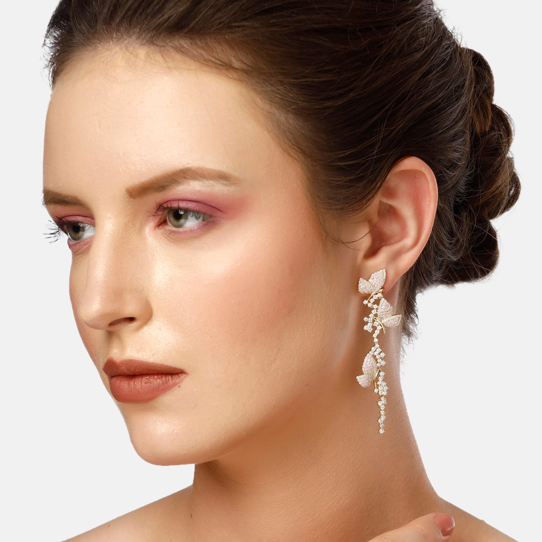 AGP PARIS Womens Diva Butterfly Drop Earrings
