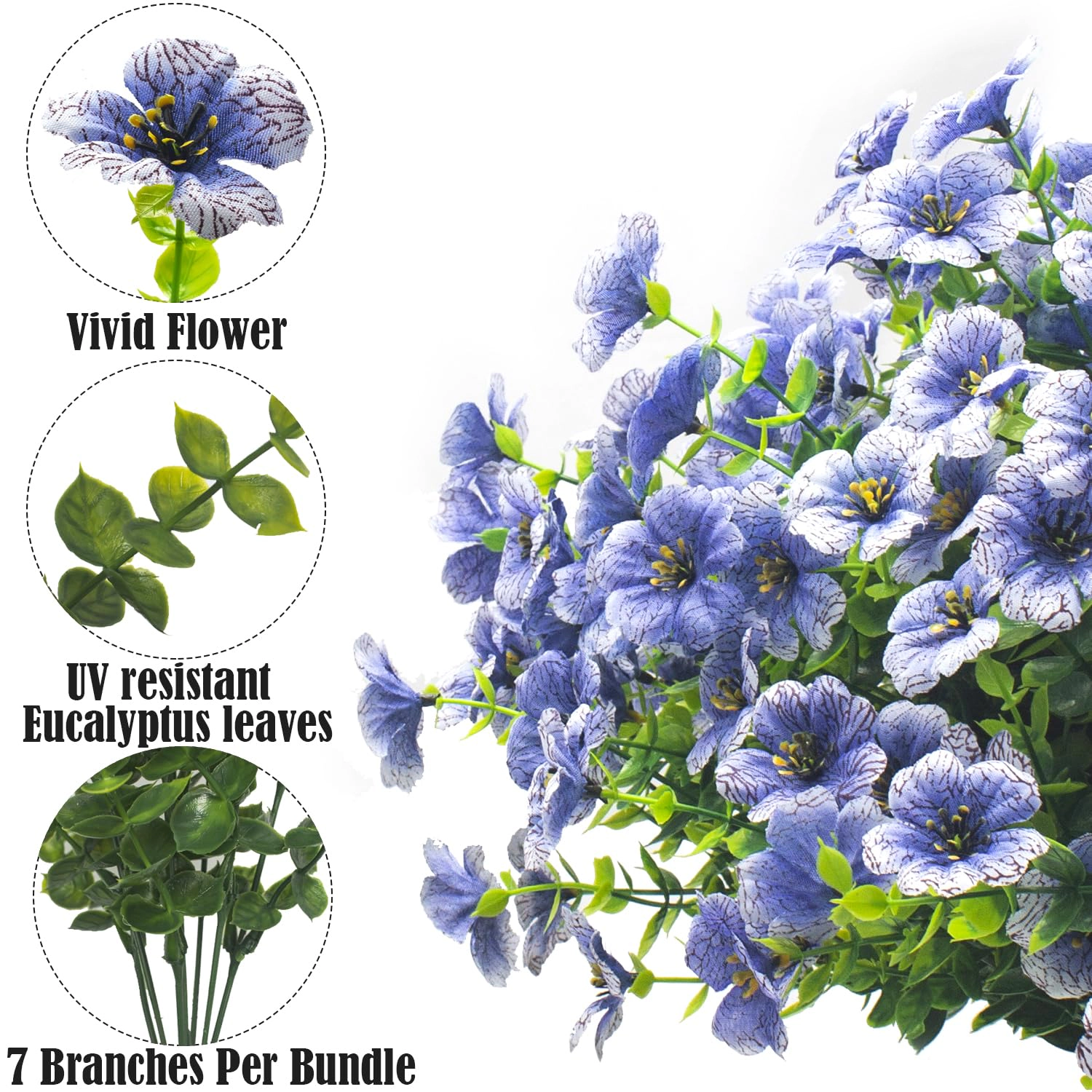 PUPWE Artificial Outdoor Flowers Spring Decor