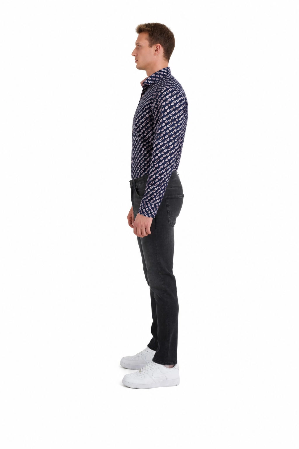 Elie Balleh Slim Fit Mens Paisley Print Shirt