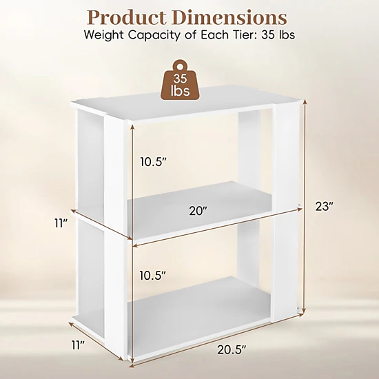 SlickBlue Unisex 3 Tier Stackable Shoe Rack with Storage Shelf