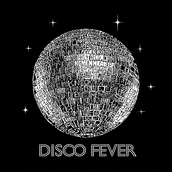 LA Pop Art Boy's Word Art T-Shirt - Disco Ball