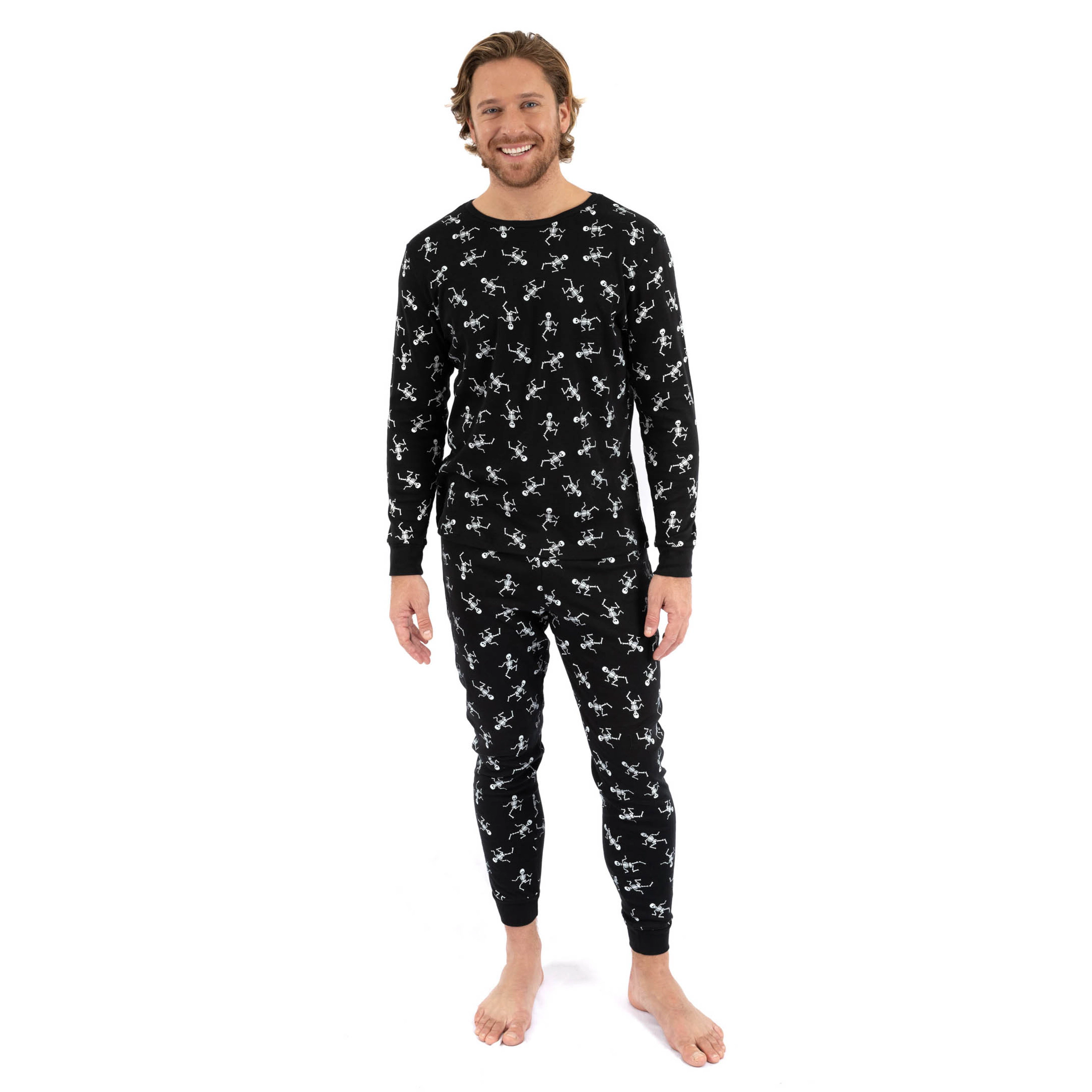 Leveret Men's 2-Piece Cotton Snug Fit Halloween Pajama Set