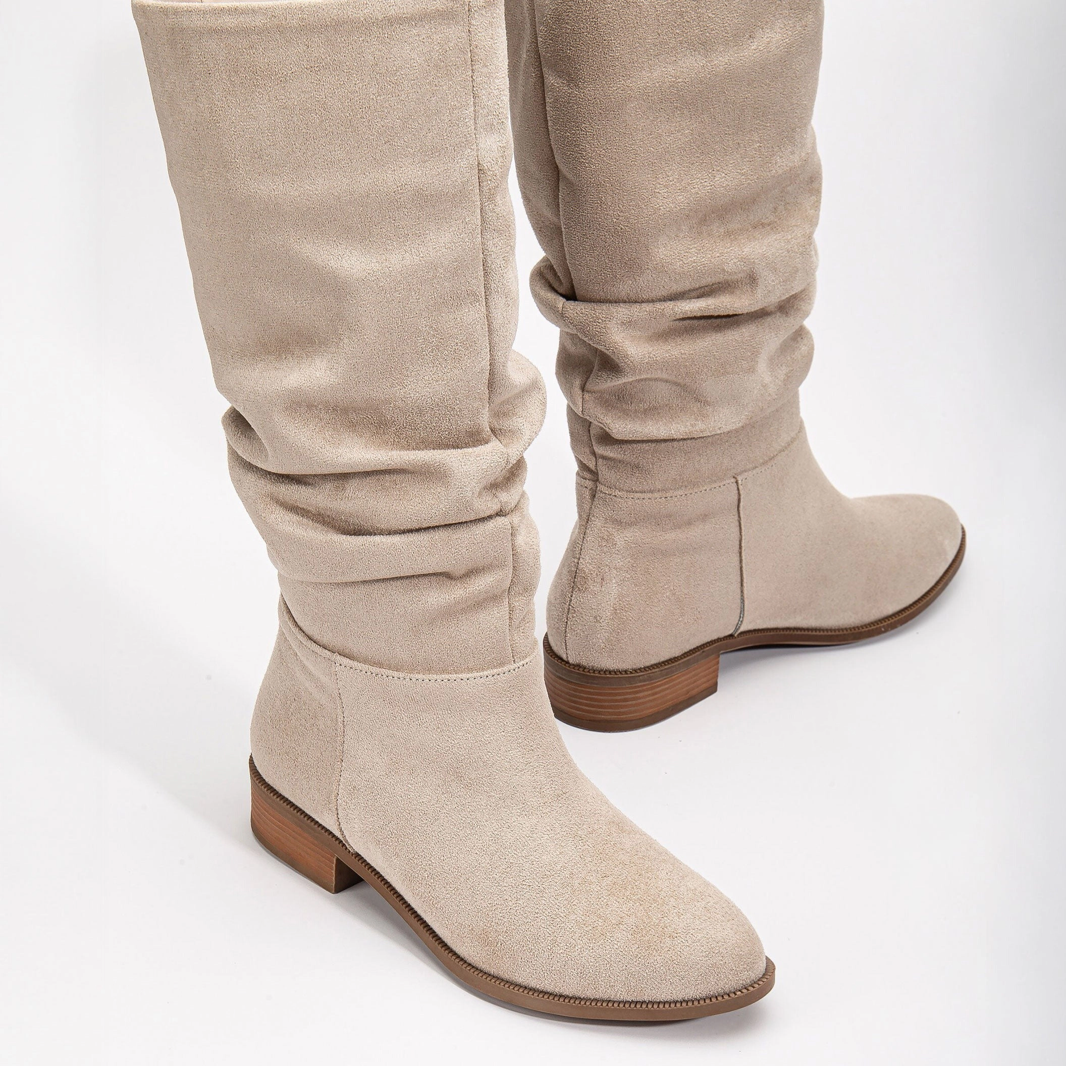Forever & Always Womens Maribel Knee High Slouch Boots