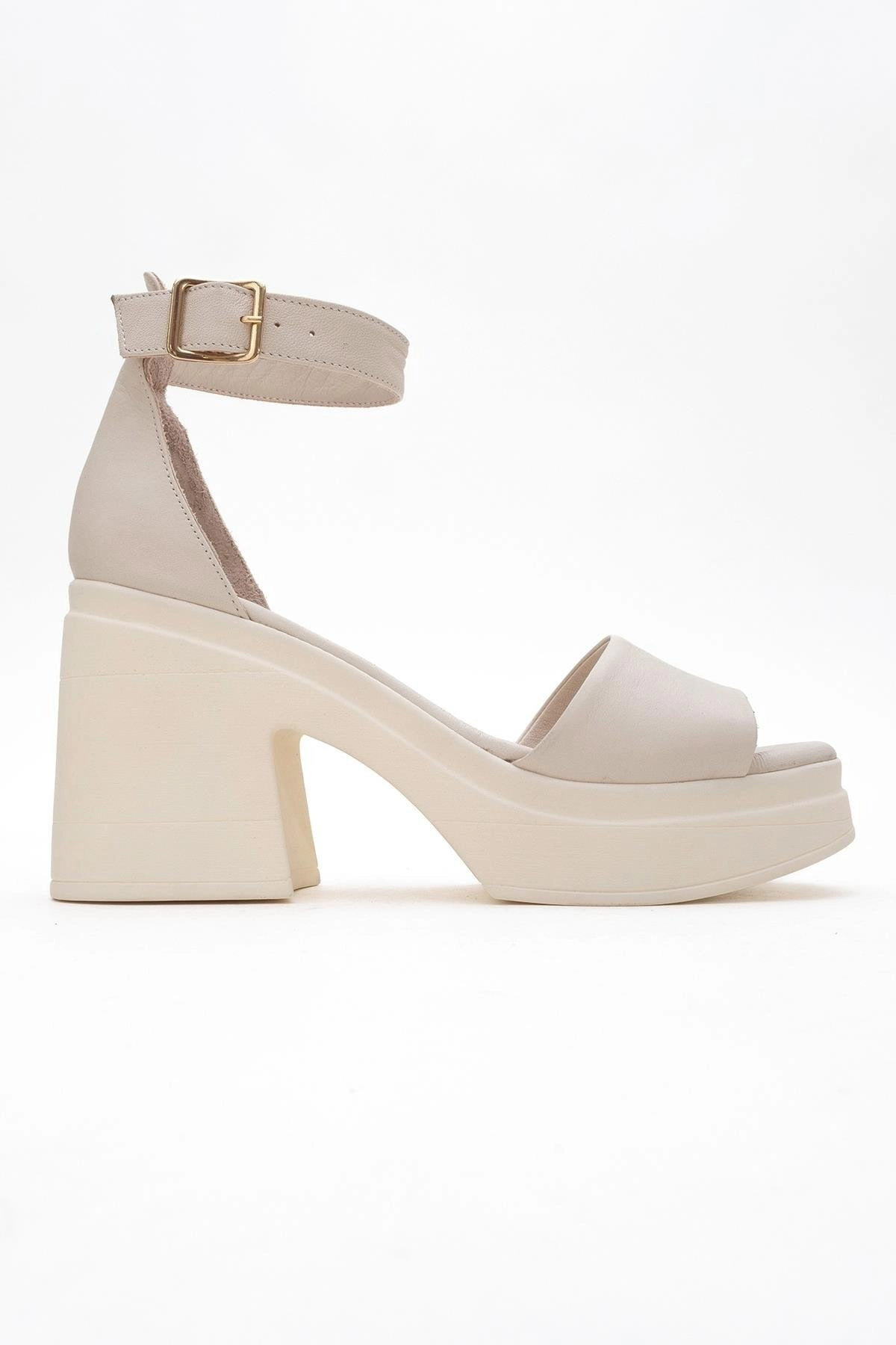 Forever & Always Womens MARGOT Leather Platform Sandal