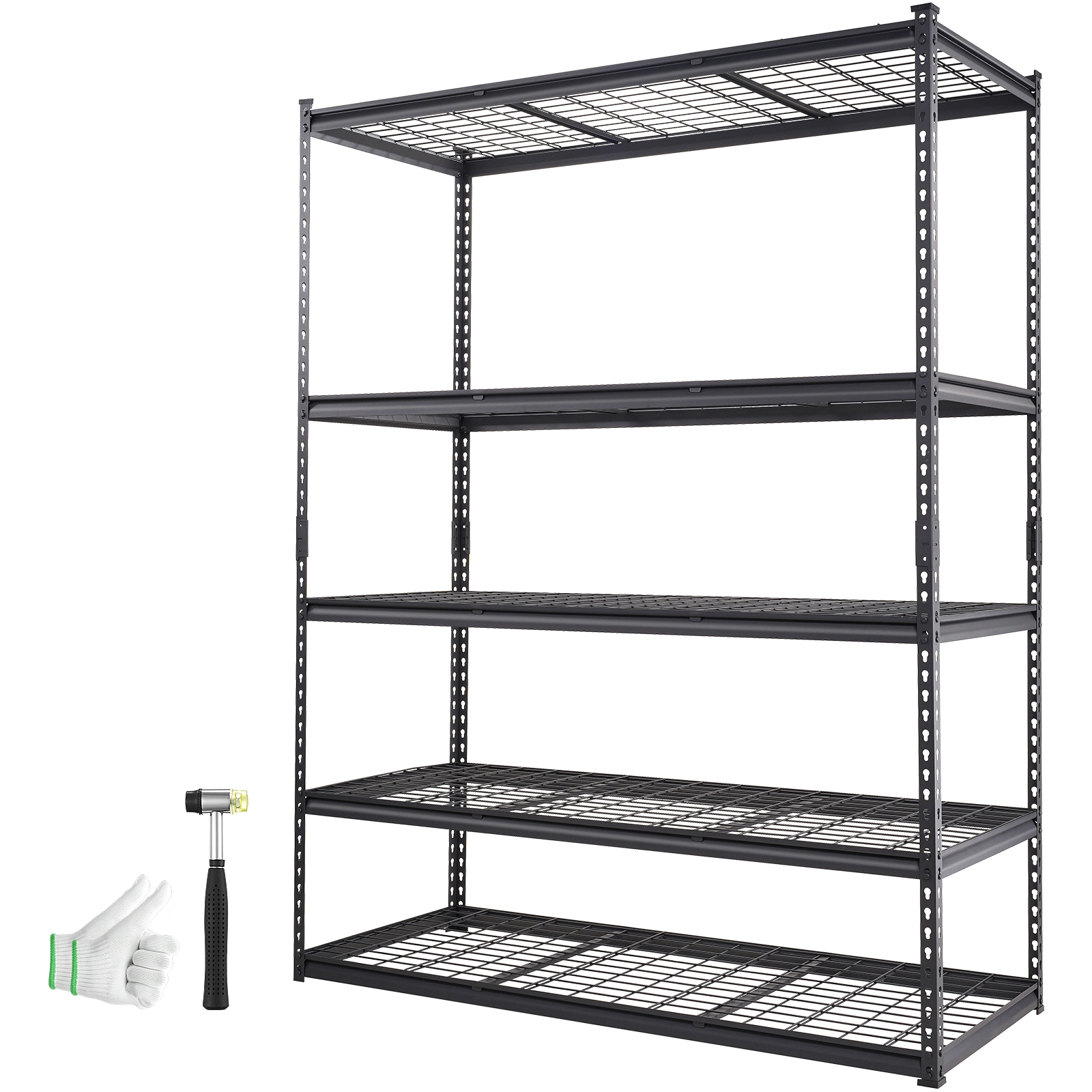 HONGGE Storage Shelves Heavy Duty Garage Shelving Adjustable Metal Shelves for Industrial Shelving Unit Utility Shelf