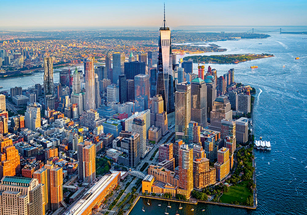 CASTORLAND 500 Piece Jigsaw Puzzle, Sunset over Manhattan, New York, NYC, USA, B-53674