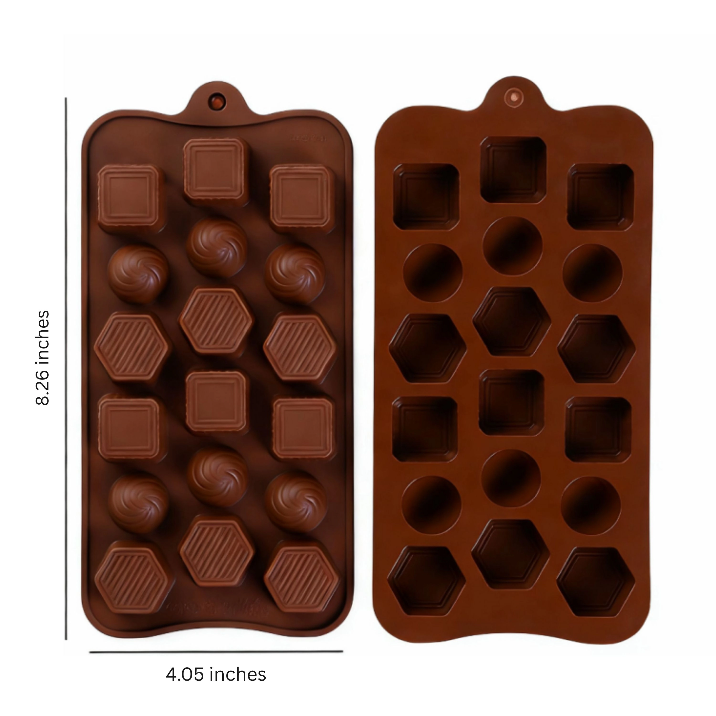 Kitcheniva 4.1 x 8.3 Inch Silicone Chocolate Drop Mold with 3 Unique Designs