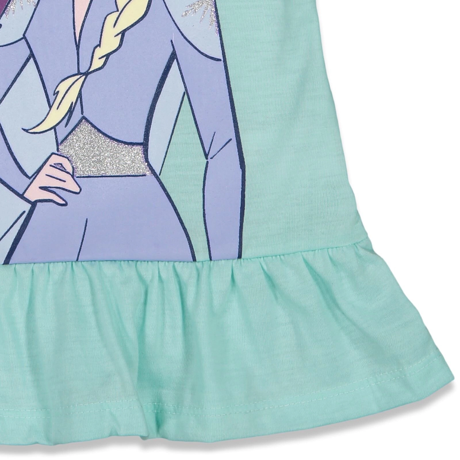 Disney Frozen Girls' 2-Piece T-Shirt and Bike Shorts Set