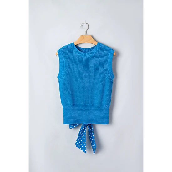Threaded Pear Gracelynn Back Tie Cropped Sweater