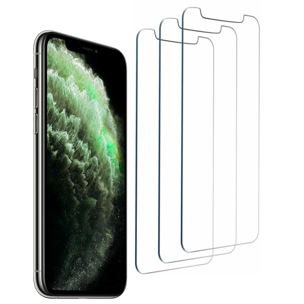 Qixxronics Screen Protector for iPhone 11 Pro Max (6.5 inch) Tempered Glass Anti-Scratch Self-Adhere 3PCS