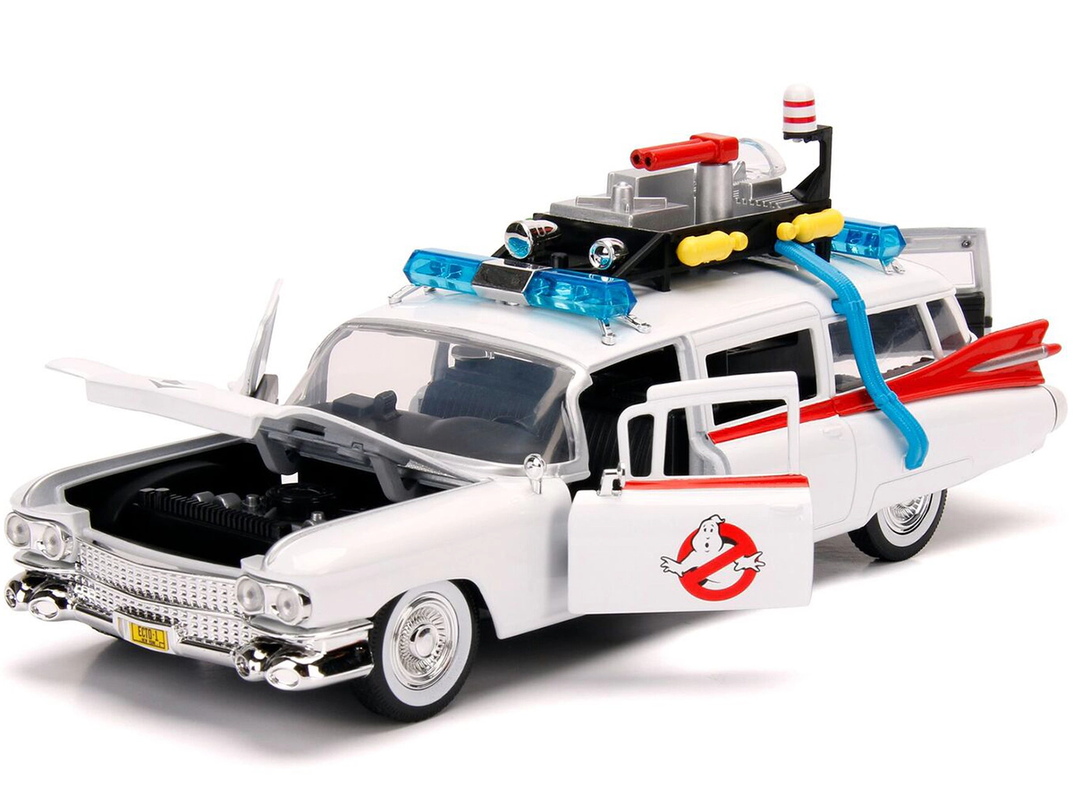 Jada 1959 Cadillac Ambulance Ecto-1 White "Ghostbusters" Movie "Hollywood Rides" Series 1/24 Diecast Model Car by Jada
