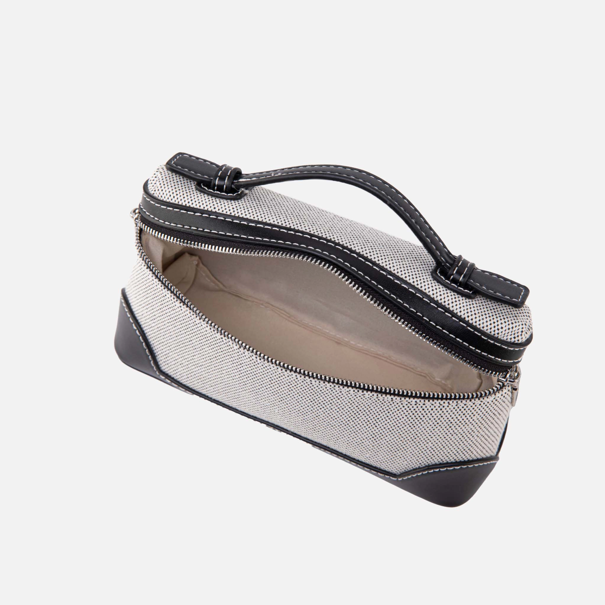 J'OMOR by Mia Zinnia Convertible Canvas and Faux Leather Shoulder Crossbody Bag