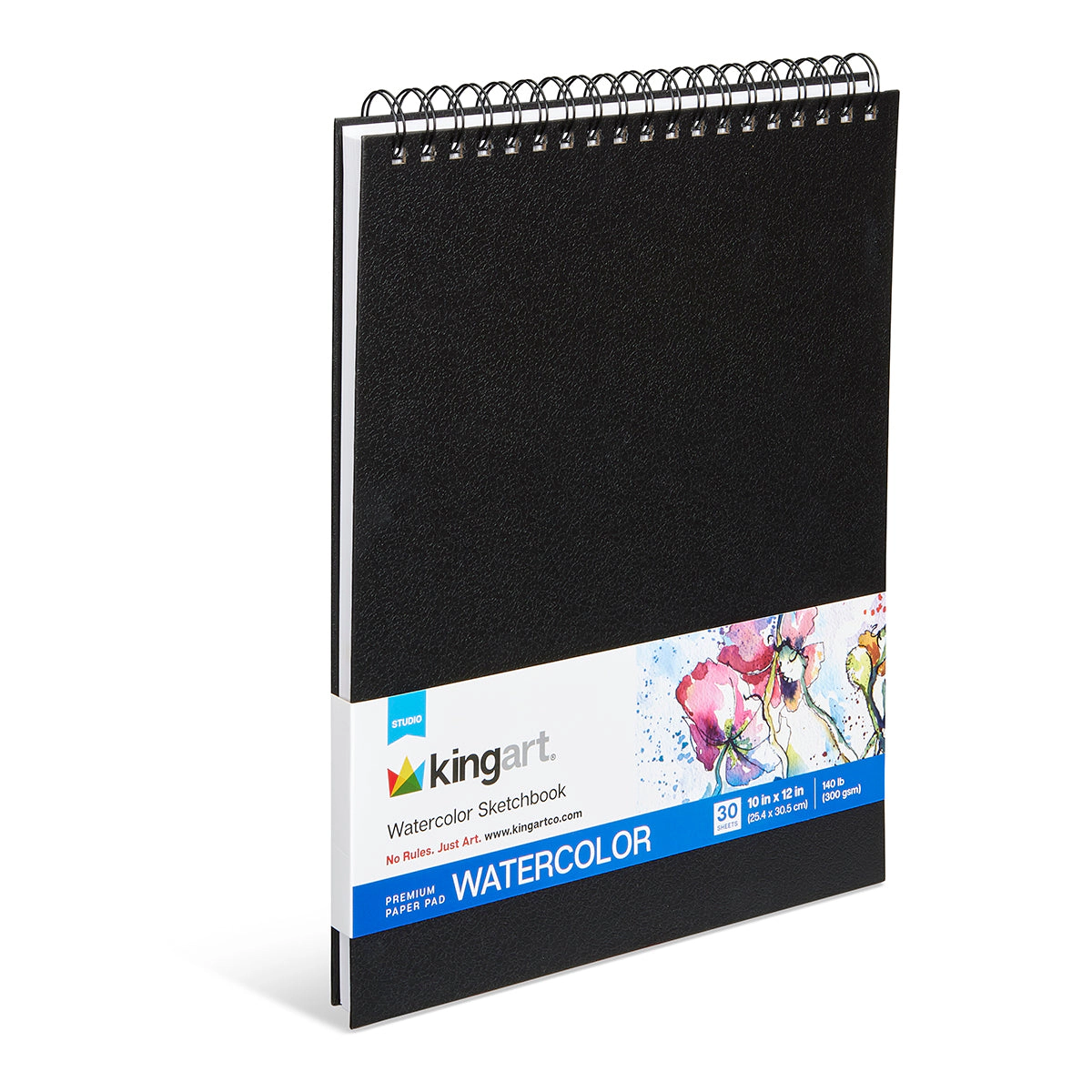 KINGART Watercolor Sketchbook Bundle - Spiral Pad 10x12 & Hardcover Journal 5.5x5.5
