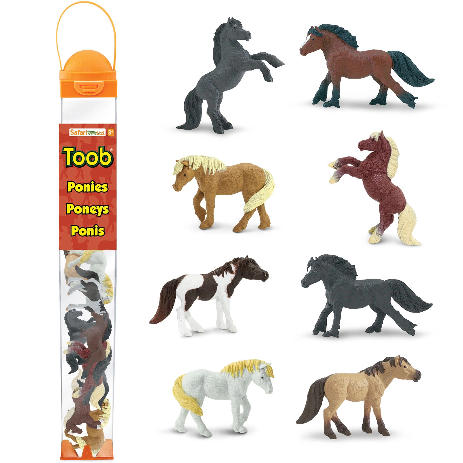 Safari Ltd. - Ponies TOOB - contains 8 Mini Figurines