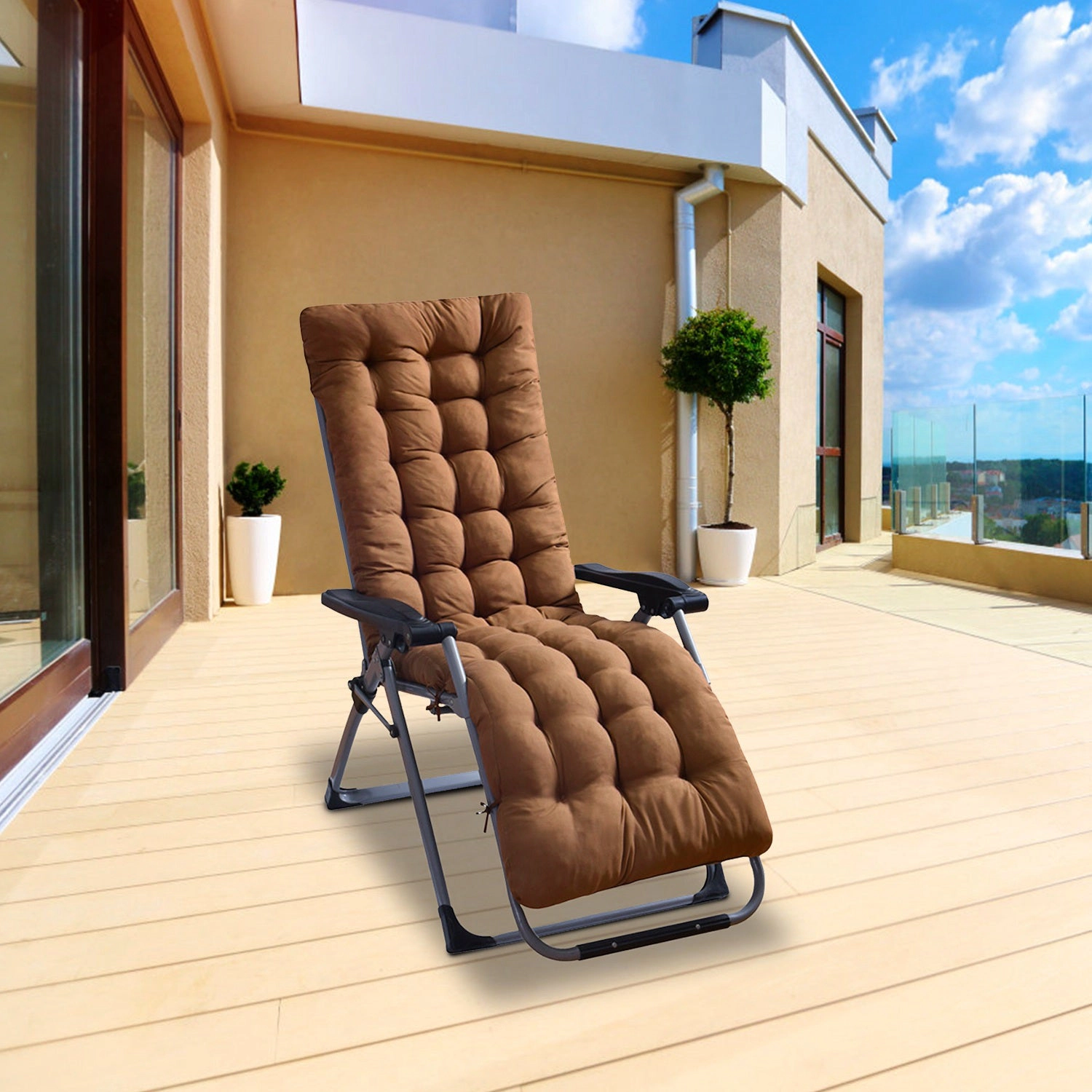 GBruno Polyester Chaise Lounger Cushion