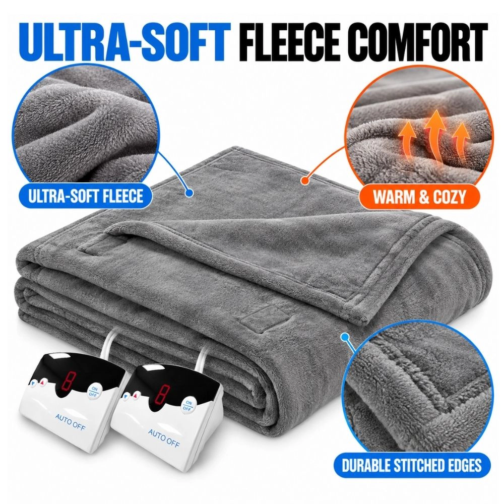 Electric Heated Fleece Blanket