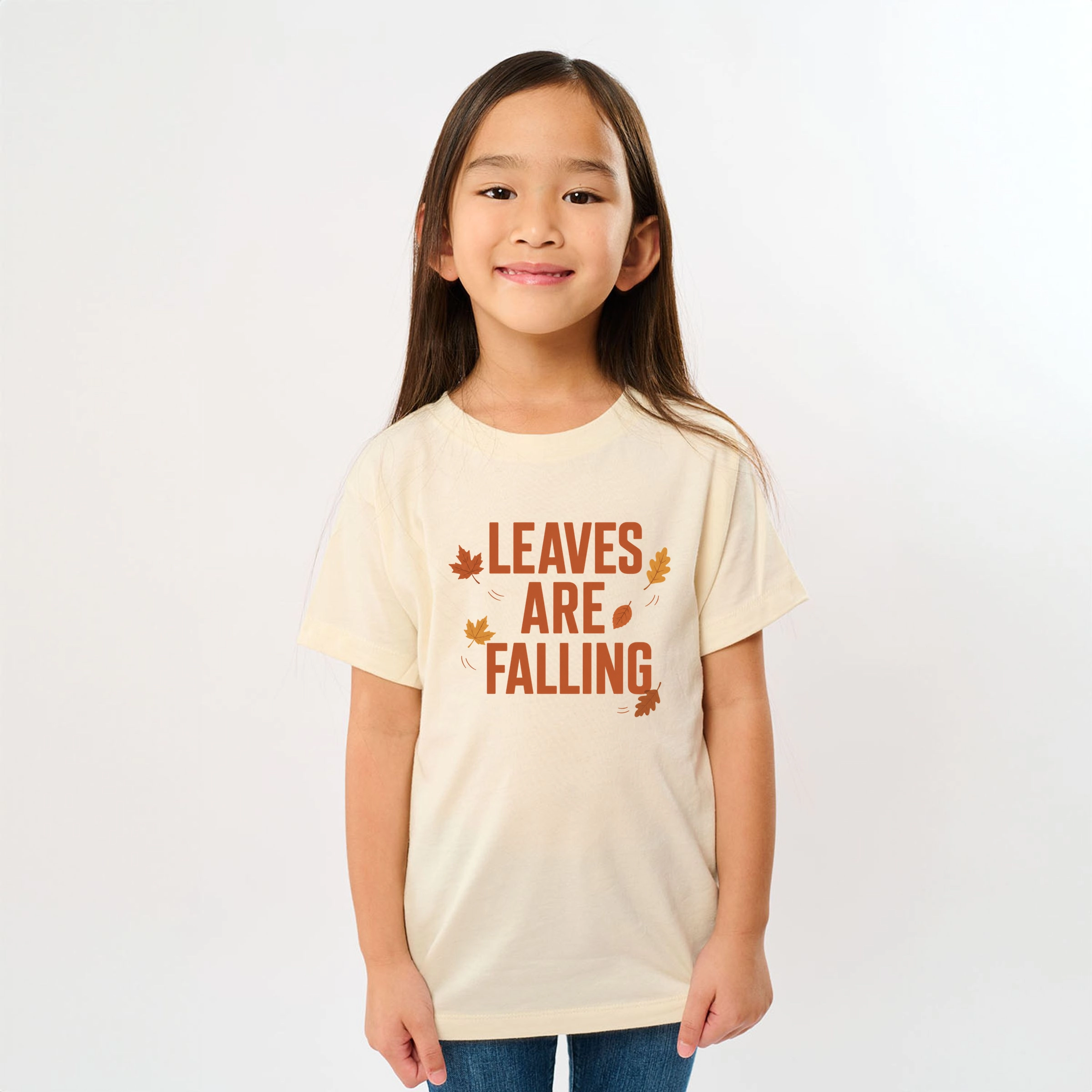 The Juniper Shop - Youth Short Sleeve Graphic T-Shirt Leaves Are Falling Orange