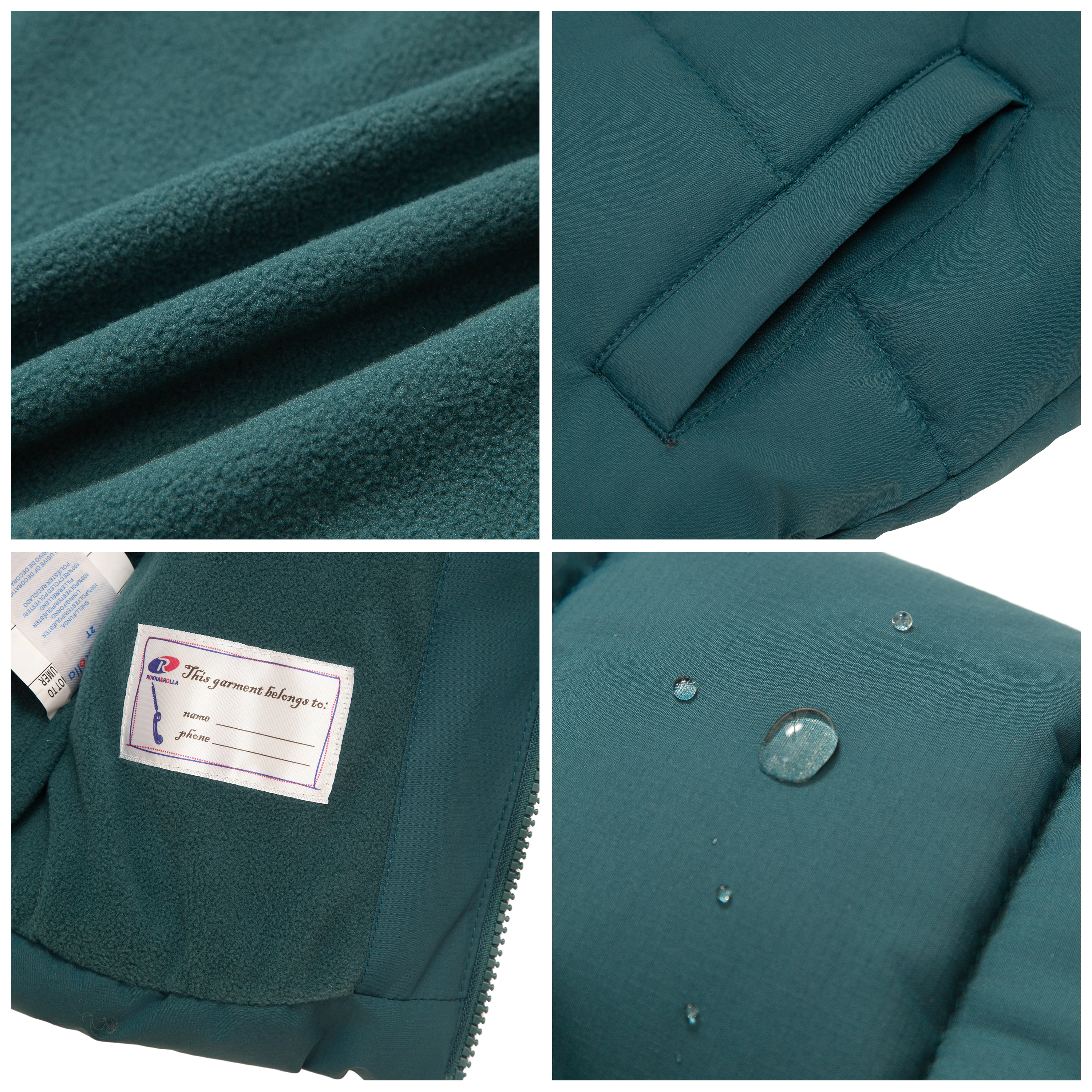 Rokka&Rolla Toddler Boys Water-Resistant Fleece-Lined Puffer Jacket