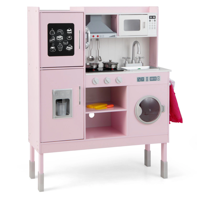 Hivvago Pretend Play Kitchen for Kids with 16 Pieces Accessories