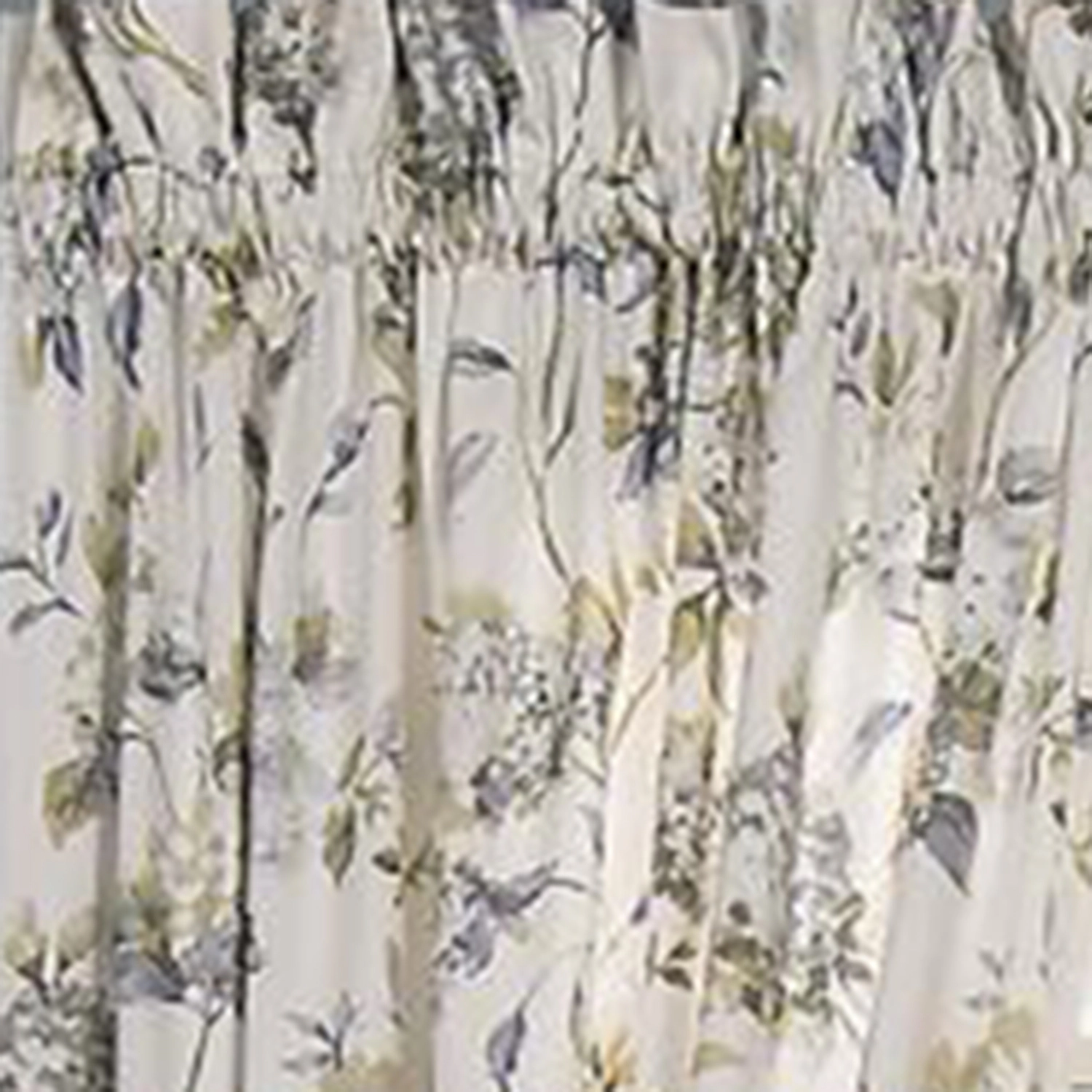 Ellis Curtain Abigail Design Printed Room Darkening 2-Piece Window Rod Pocket Pair Set with 2 Tiers - 56x24