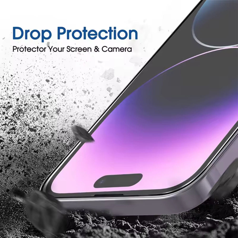 Qixxronics Tempered Glass Screen Protector for iPhone Pro (3-Pack) Glass Film Protector