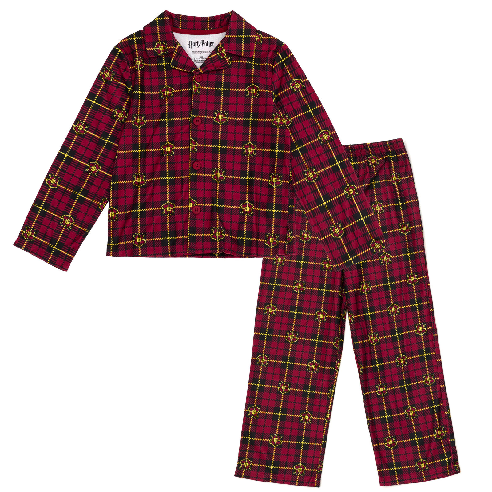 Harry Potter Gryffindor Boys' 2-Piece Pajama Shirt and Pants Set