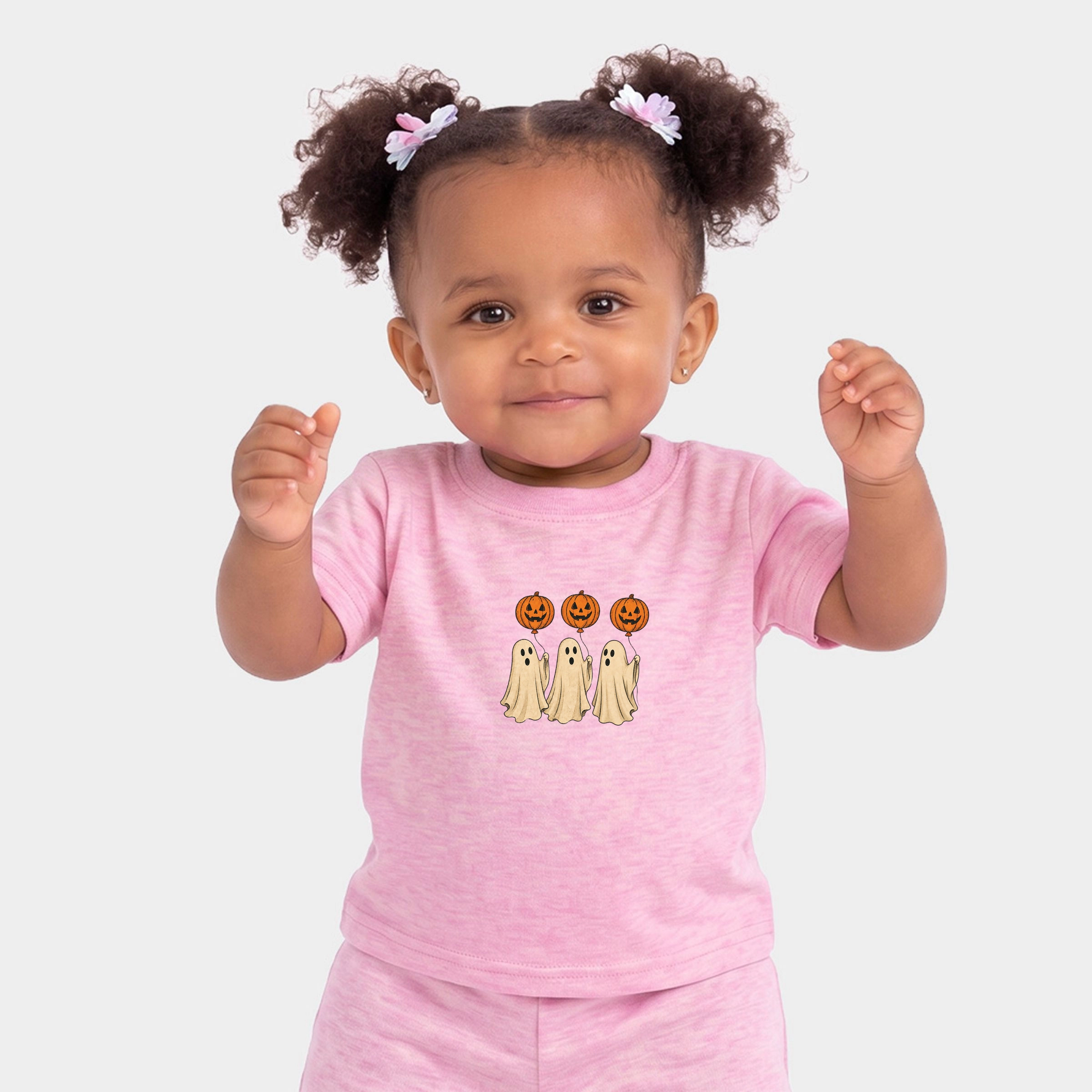 The Juniper Shop - Infant Jogger Pant Crew Set Ghosts With Pumpkins