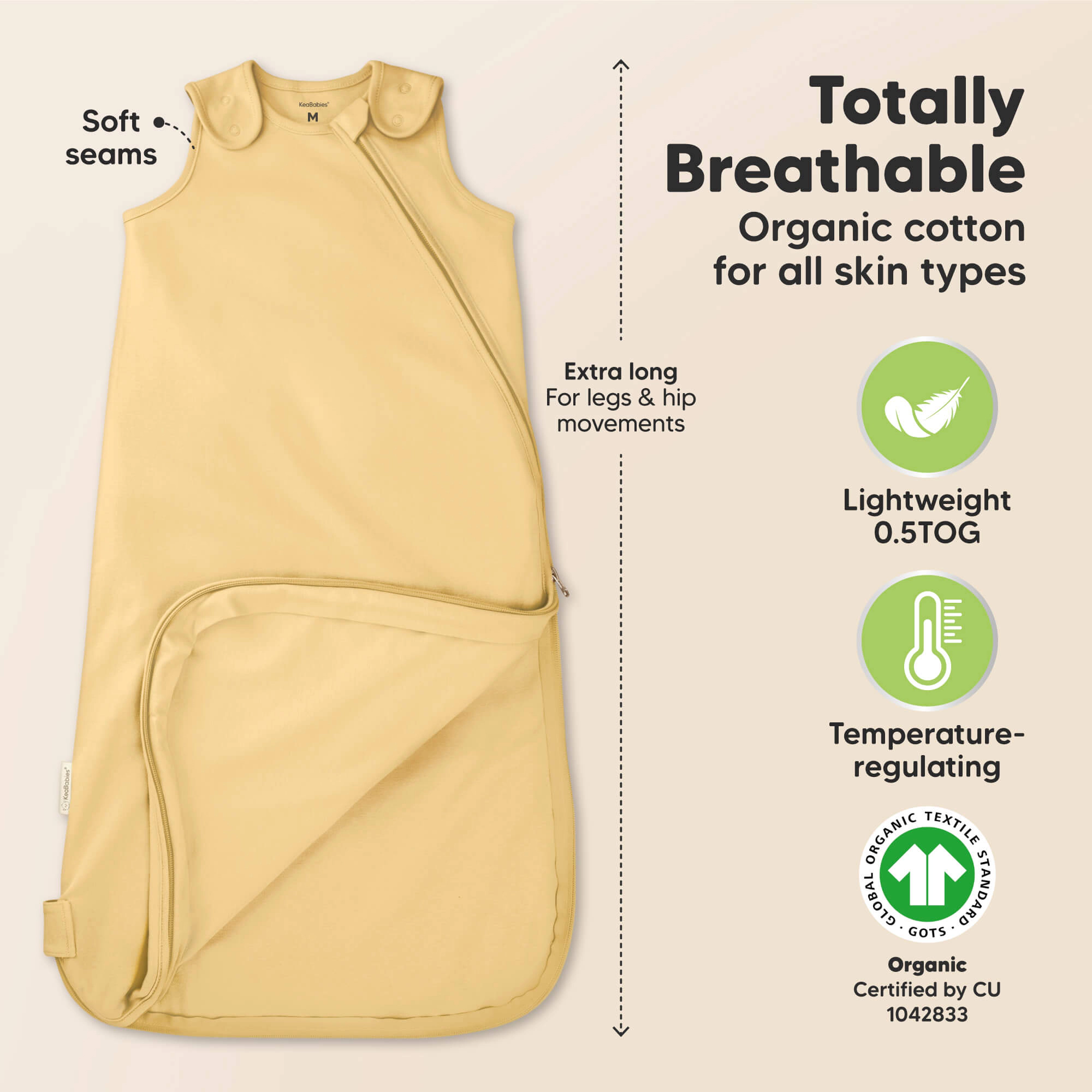 KeaBabies 2-Pack Soothe Sleep Sacks