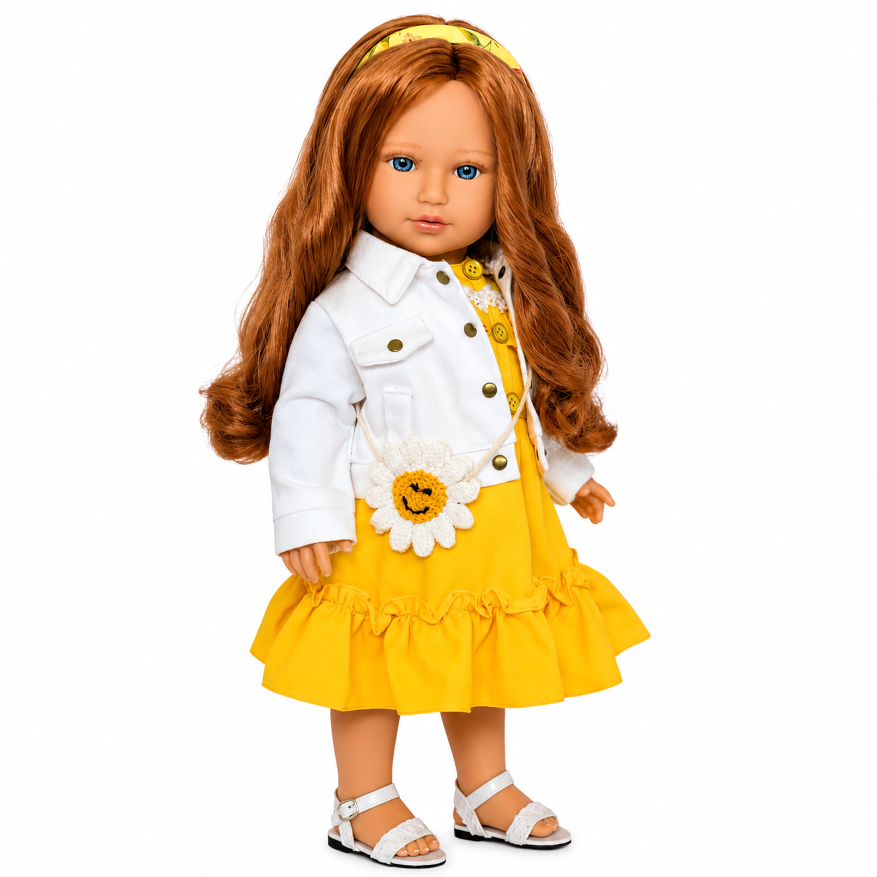 Kennedy and Friends Freya: The Enchanting 18-Inch Doll with Fiery Red Hair and Mesmerizing Blue Eyes